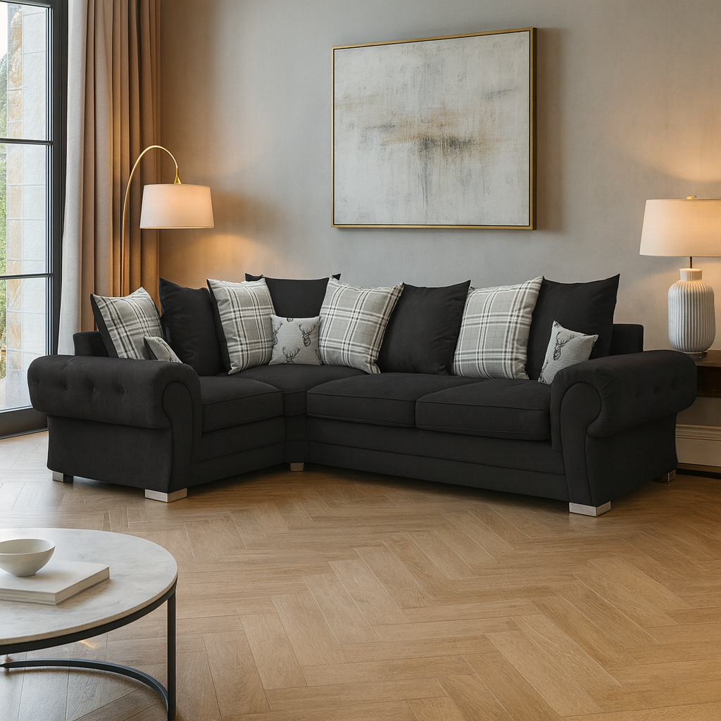 Jude Scatterback Sofa Black Left Hand Facing Corner (7026807341120)