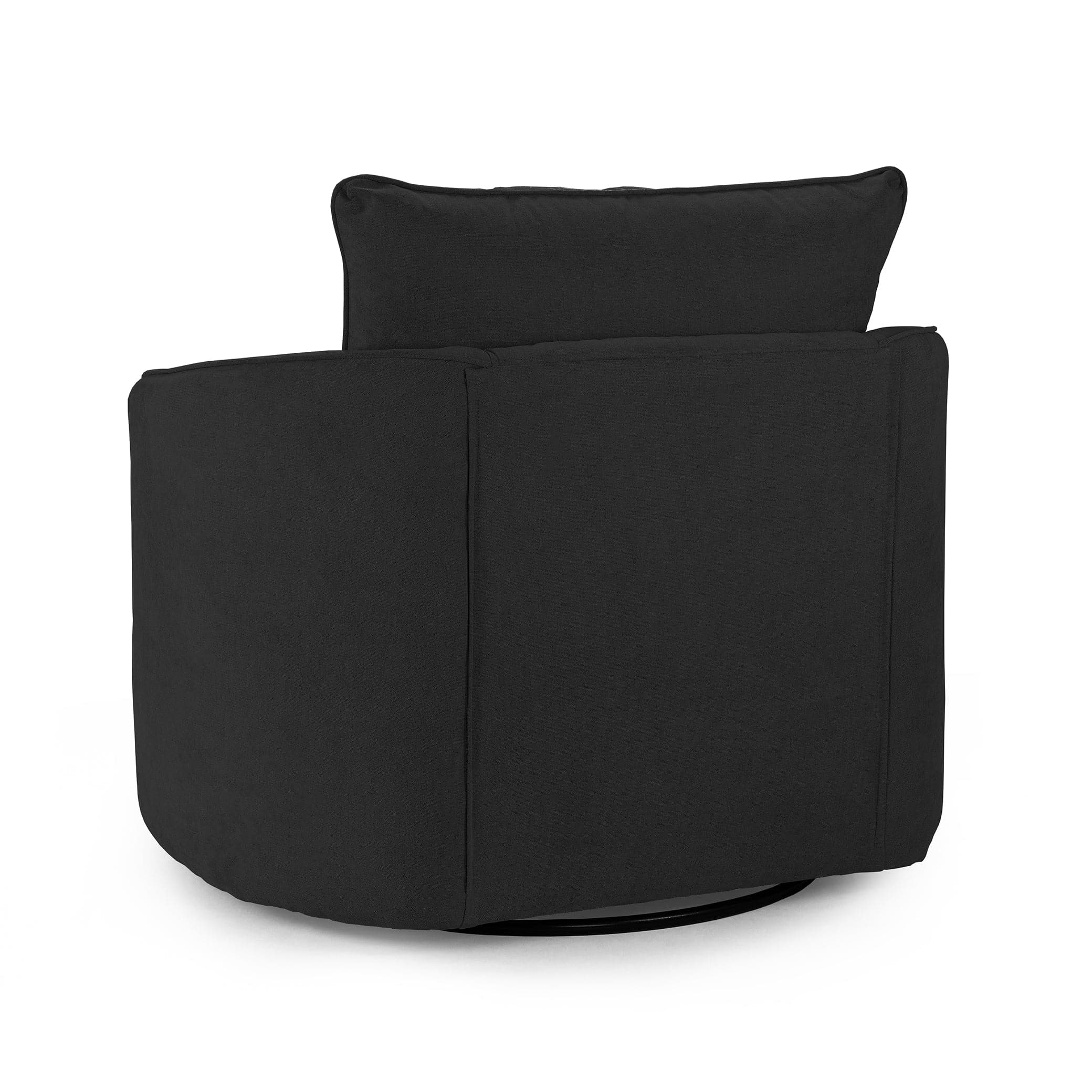 Jude Scatterback Sofa Black Swivel Chair -back view (7026808225856)