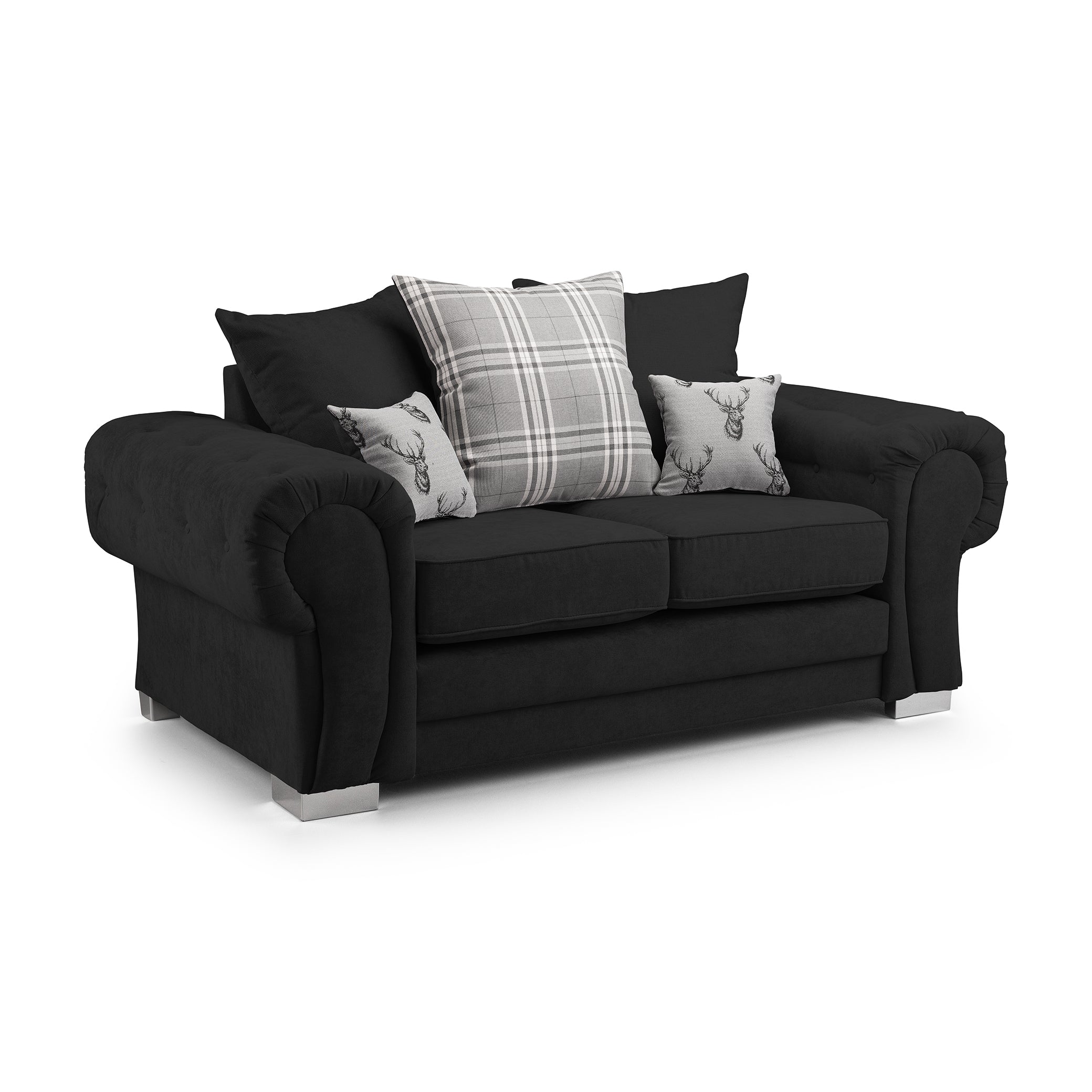 Jude Scatterback Sofa Grey 2 Seater - AMC Furniture