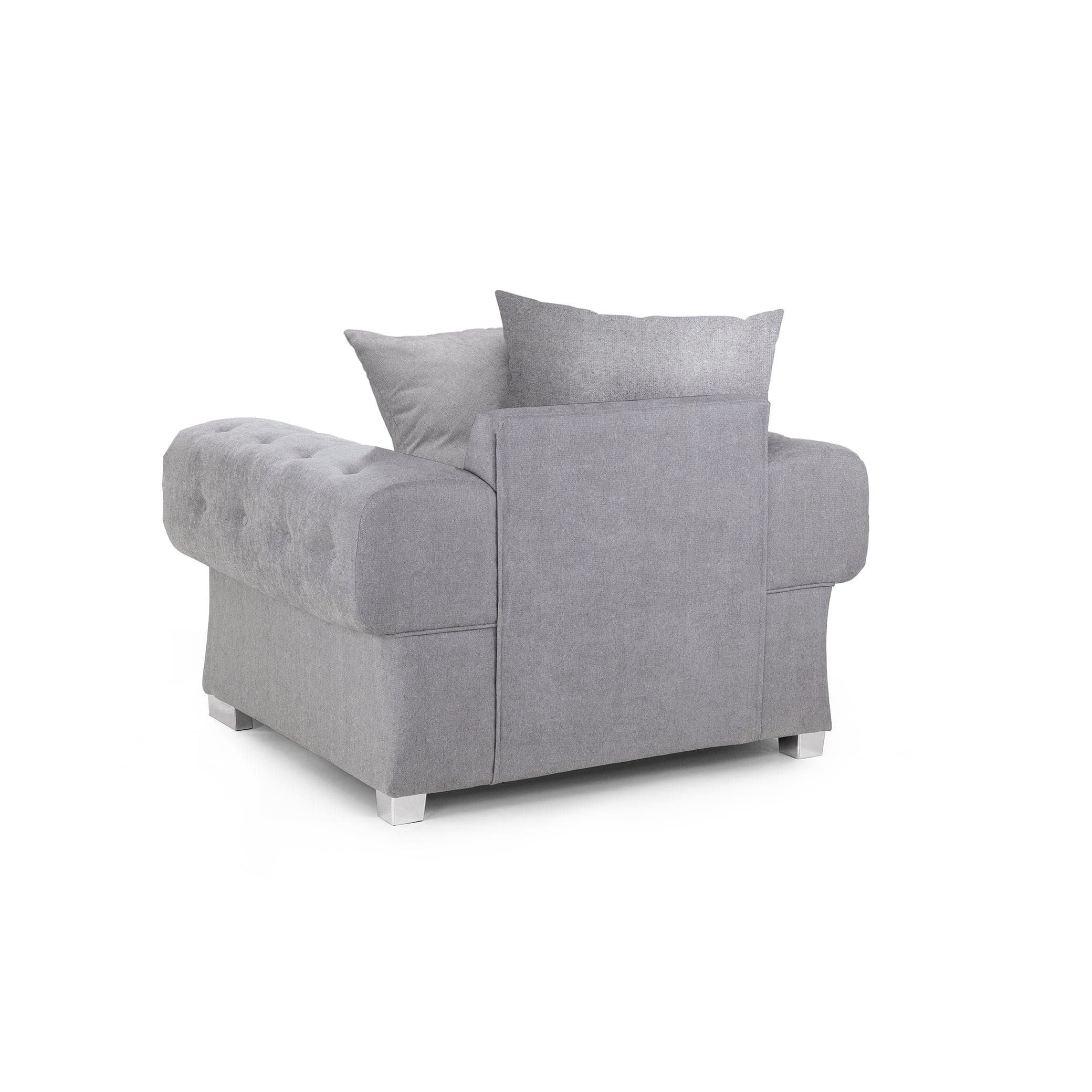 Jude Scatterback Sofa Grey Armchair - back view (7026806620224)