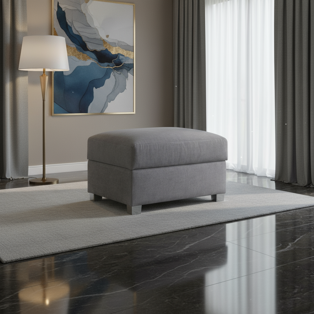 Jude Scatterback Sofa Grey Footstool (7026806652992)