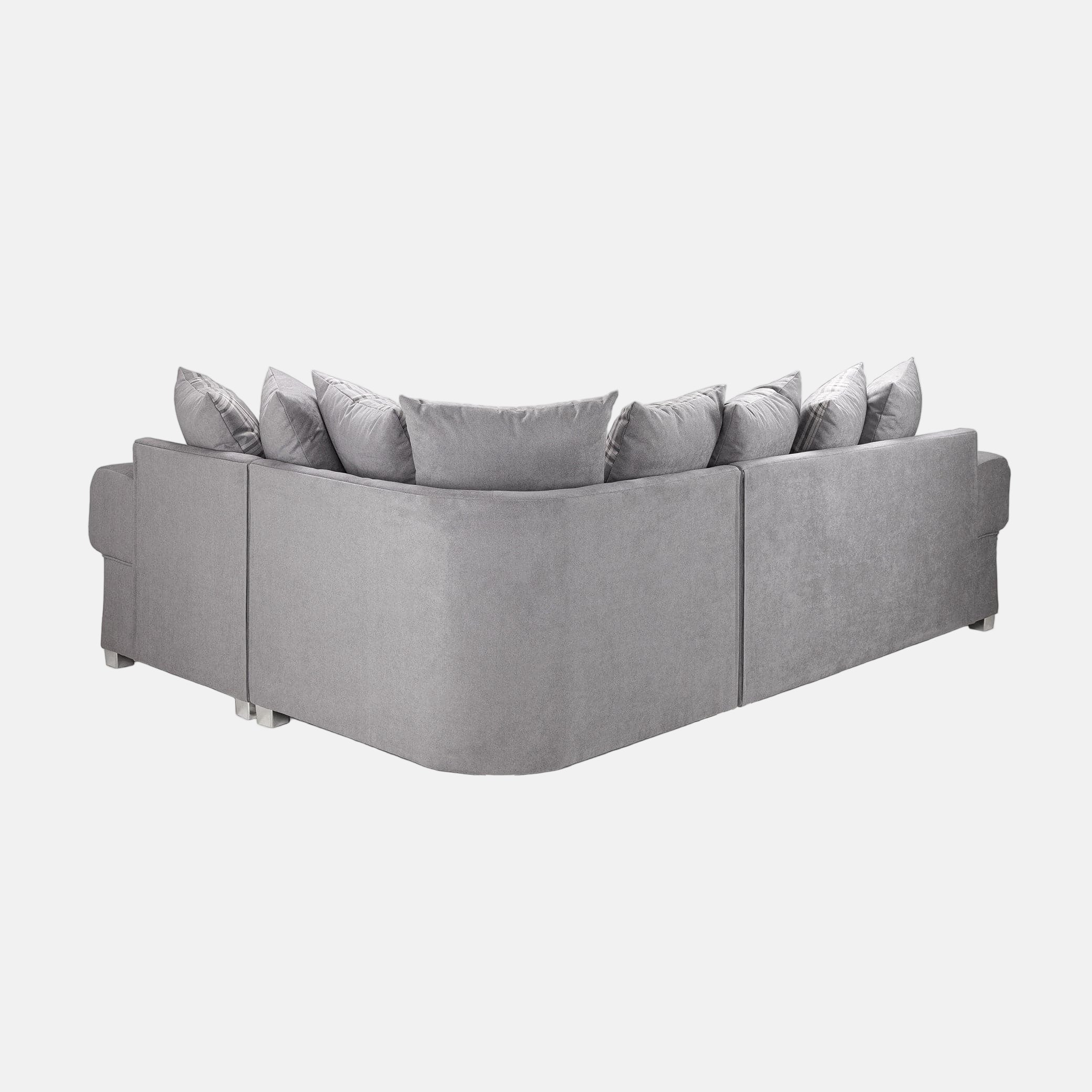 Jude Grey RH Corner Sofa - back view (7026802163776)