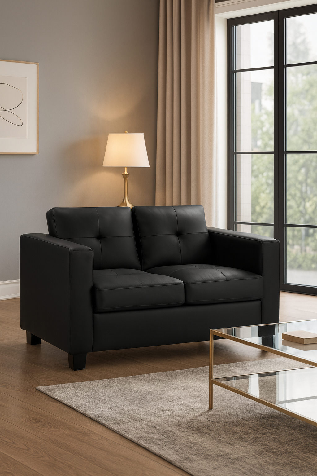 Kew 2 Seater Sofa in Black (7023849472064)