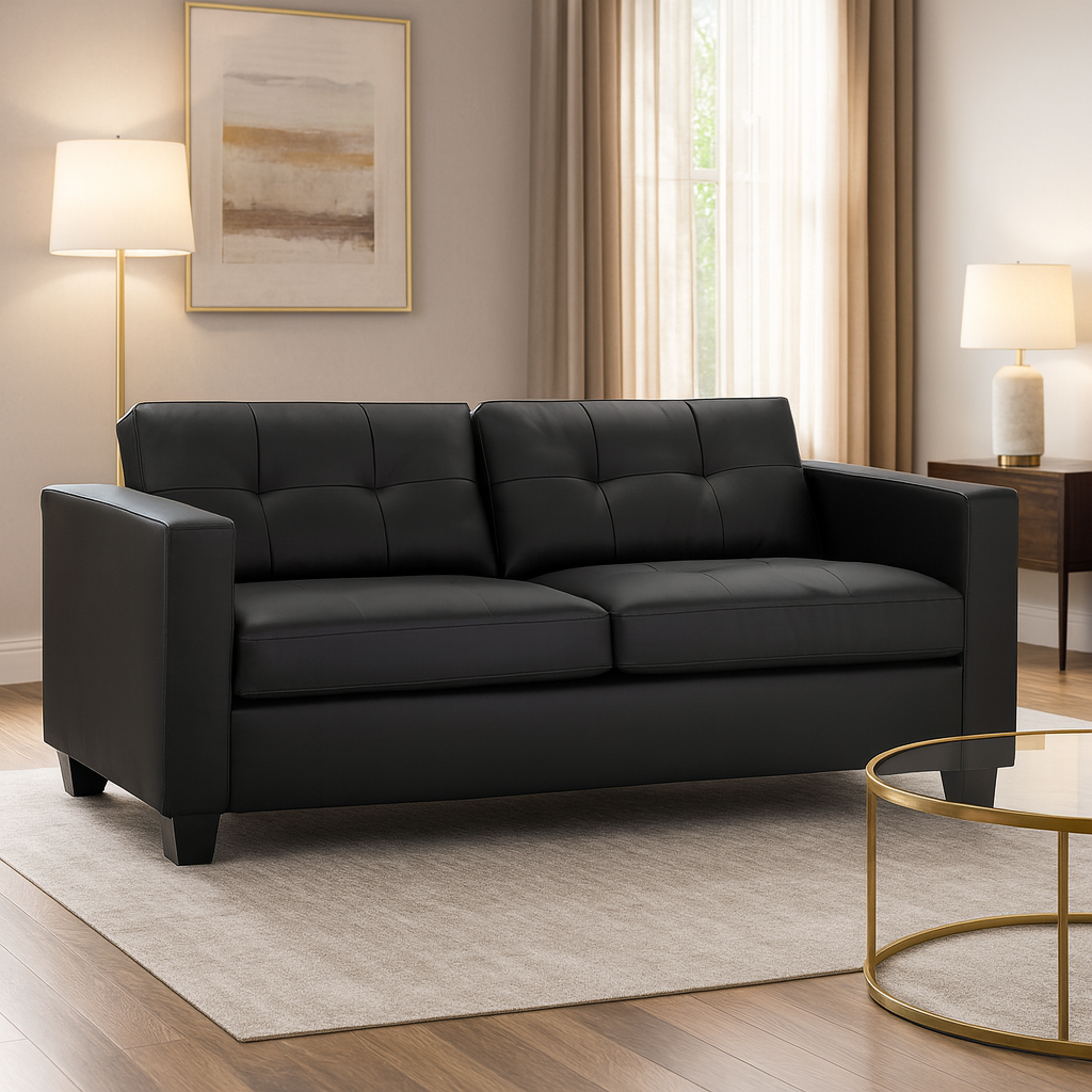 Kew 3 Seater Sofa in Black (7023847669824)