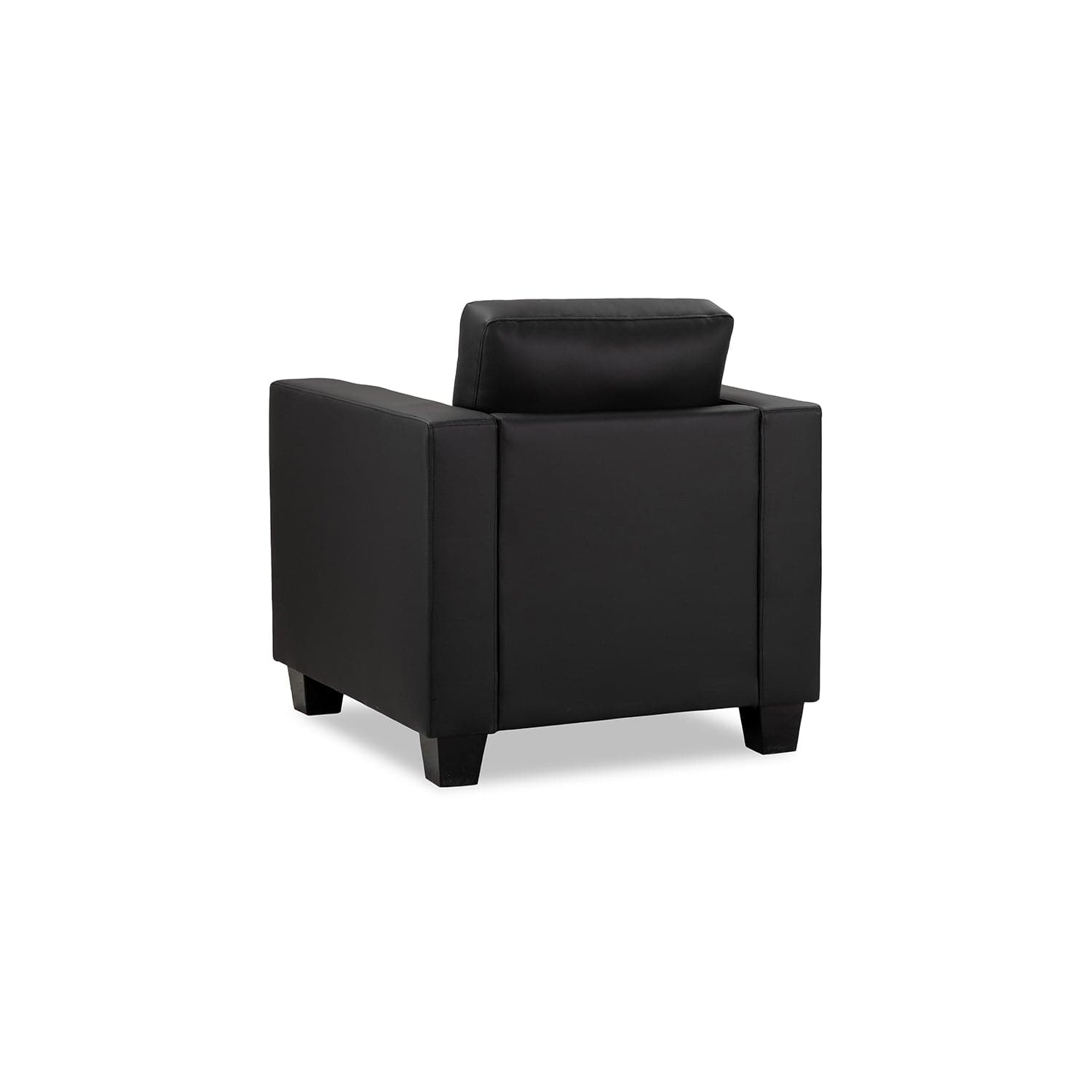 Kew Armchair in Black - back view (7023851864128)