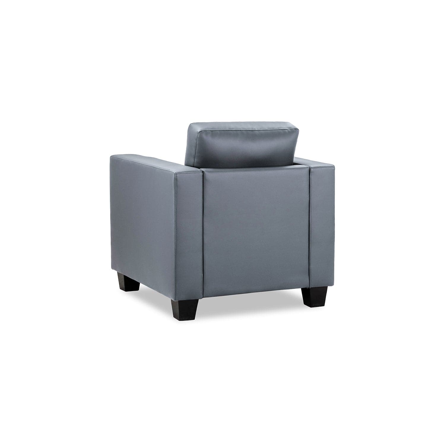 Kew Armchair in Grey - back view (7023867035712)