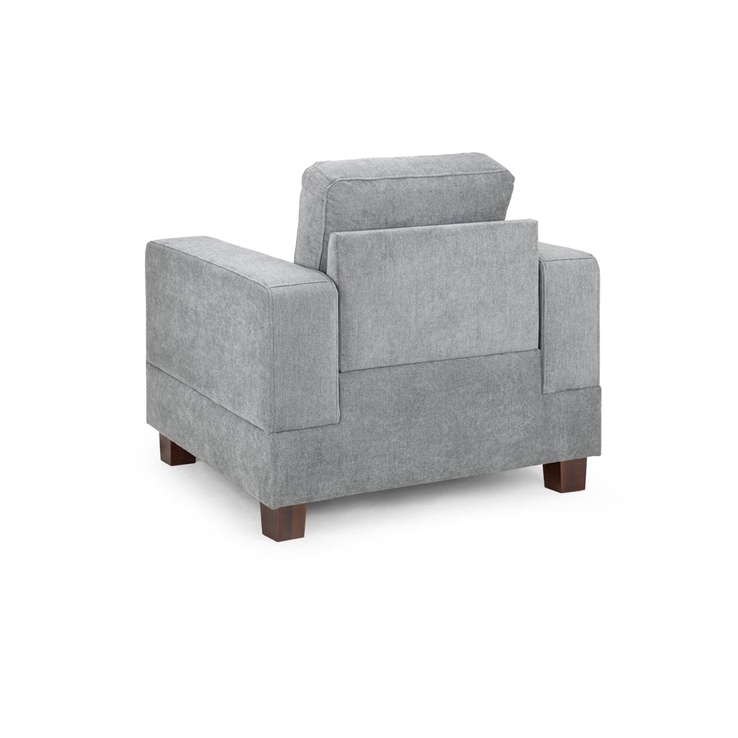 Kew Armchair in Grey Fabric - back view (7023875031104)