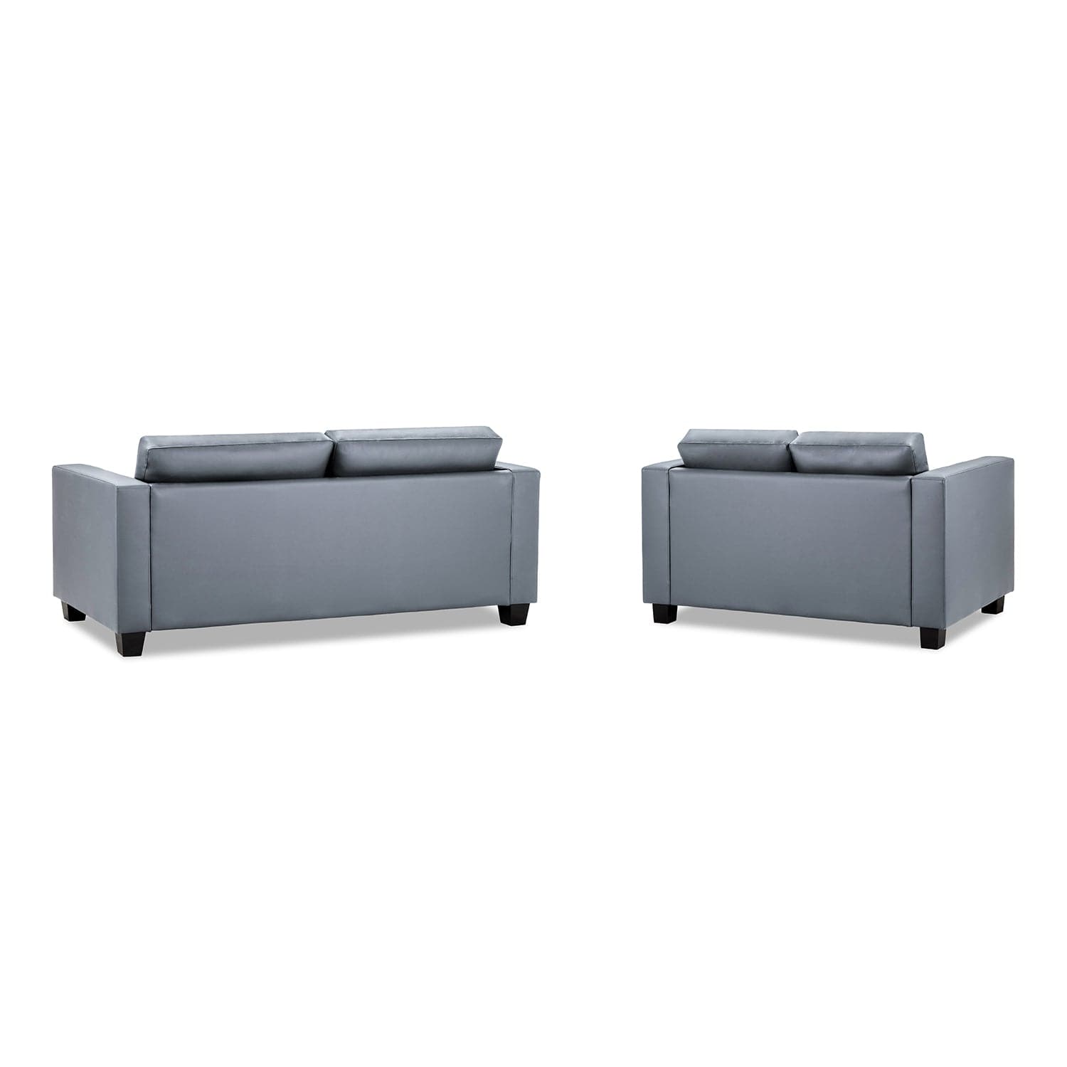 Kew Three Plus Two Seater Sofa Set in Grey - back view (7023852748864)