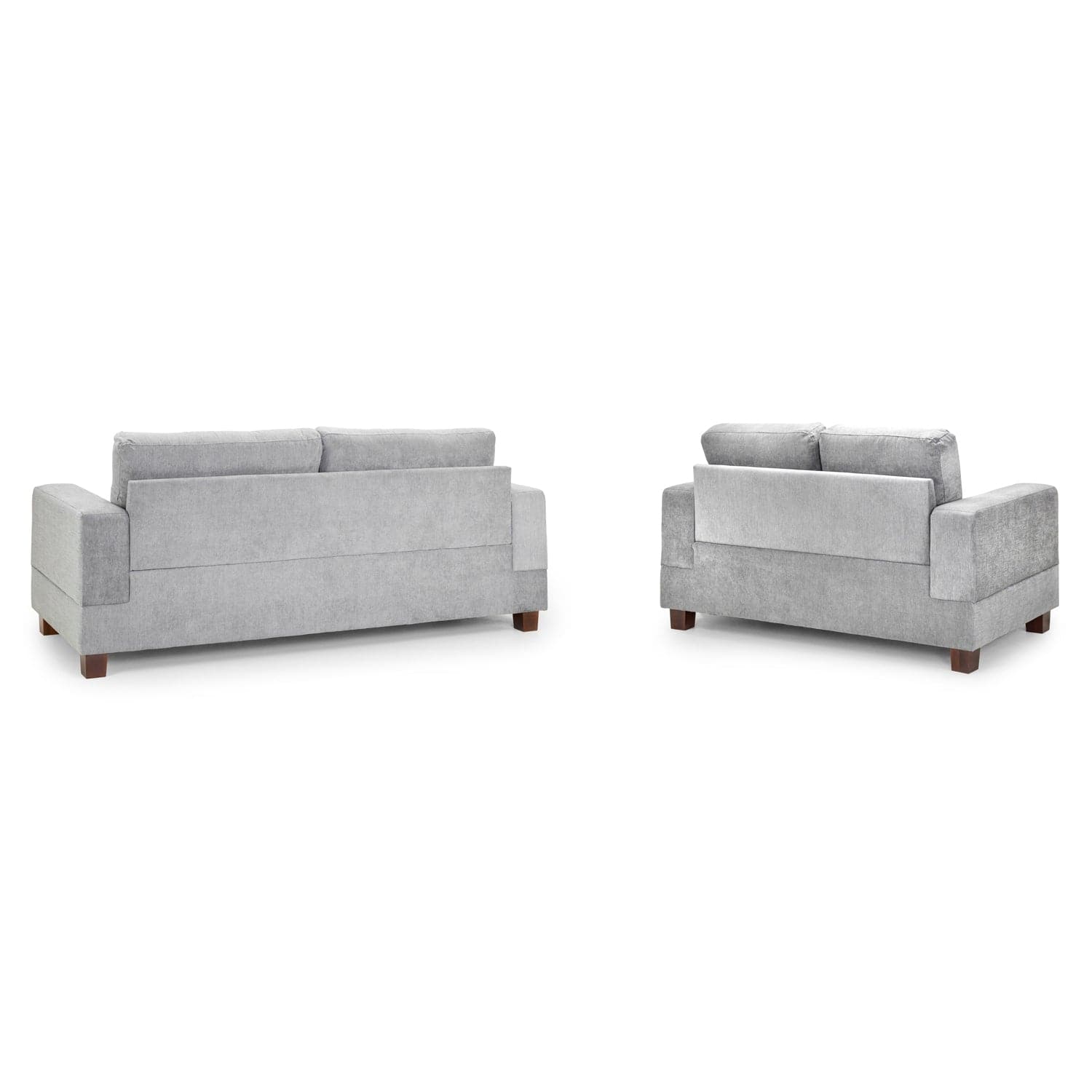 Kew Three Plus Two Sofa Set in Grey Fabric - back view (7023868969024)