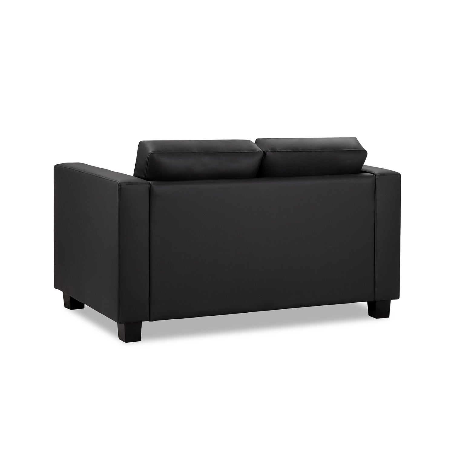 Kew Two Seater Sofa in Black - back view (7023849472064)