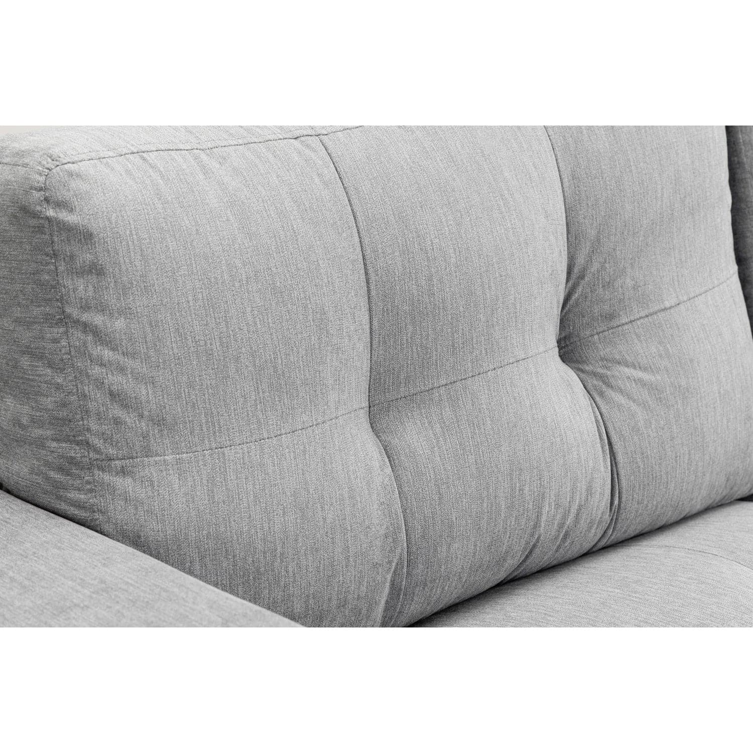 Kew Two Seater Sofa in Grey Fabric - cushion view (7023873687616)