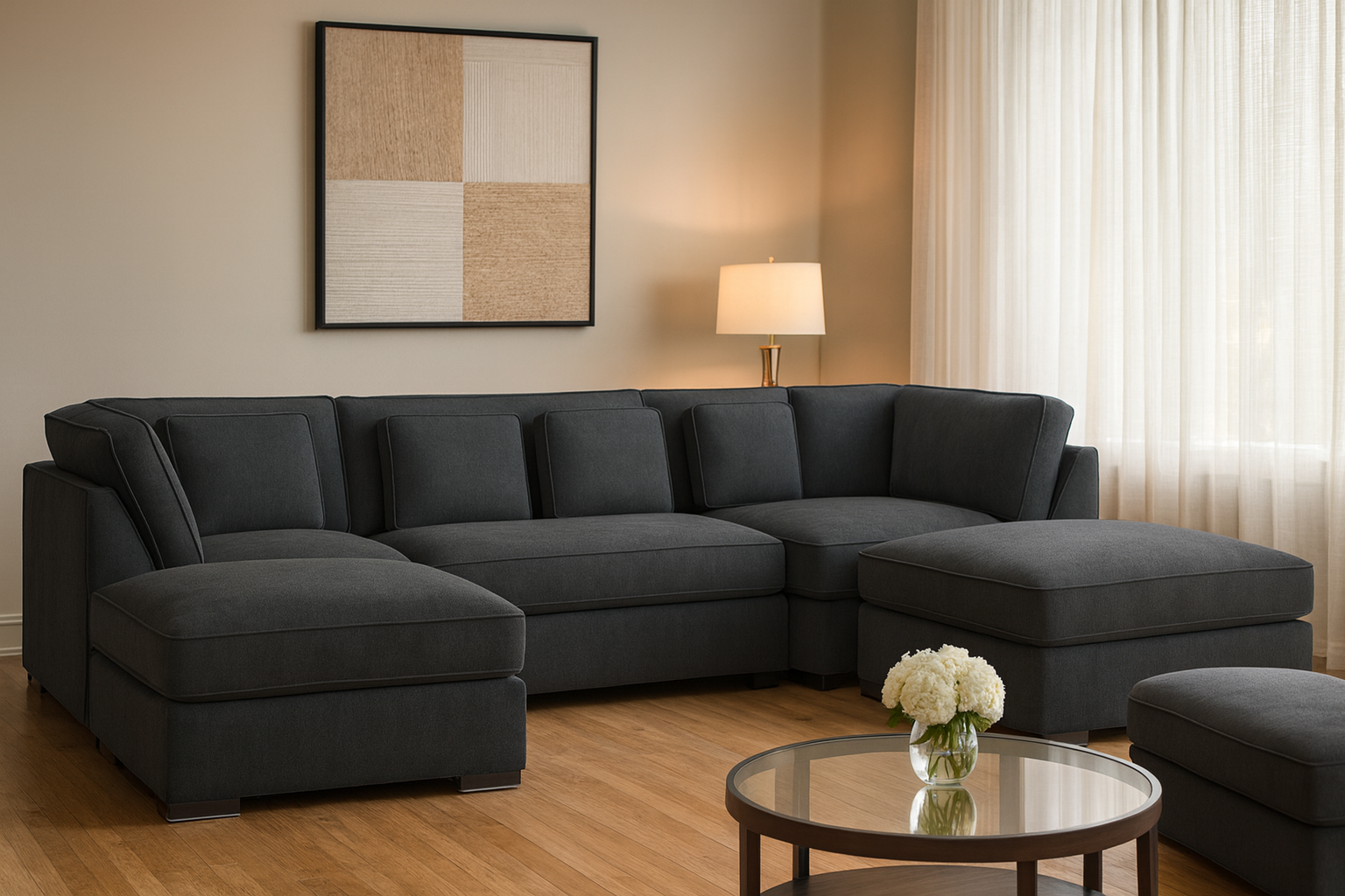 Kingsbury U Shape Corner Sofa in Slate (7022232141888)
