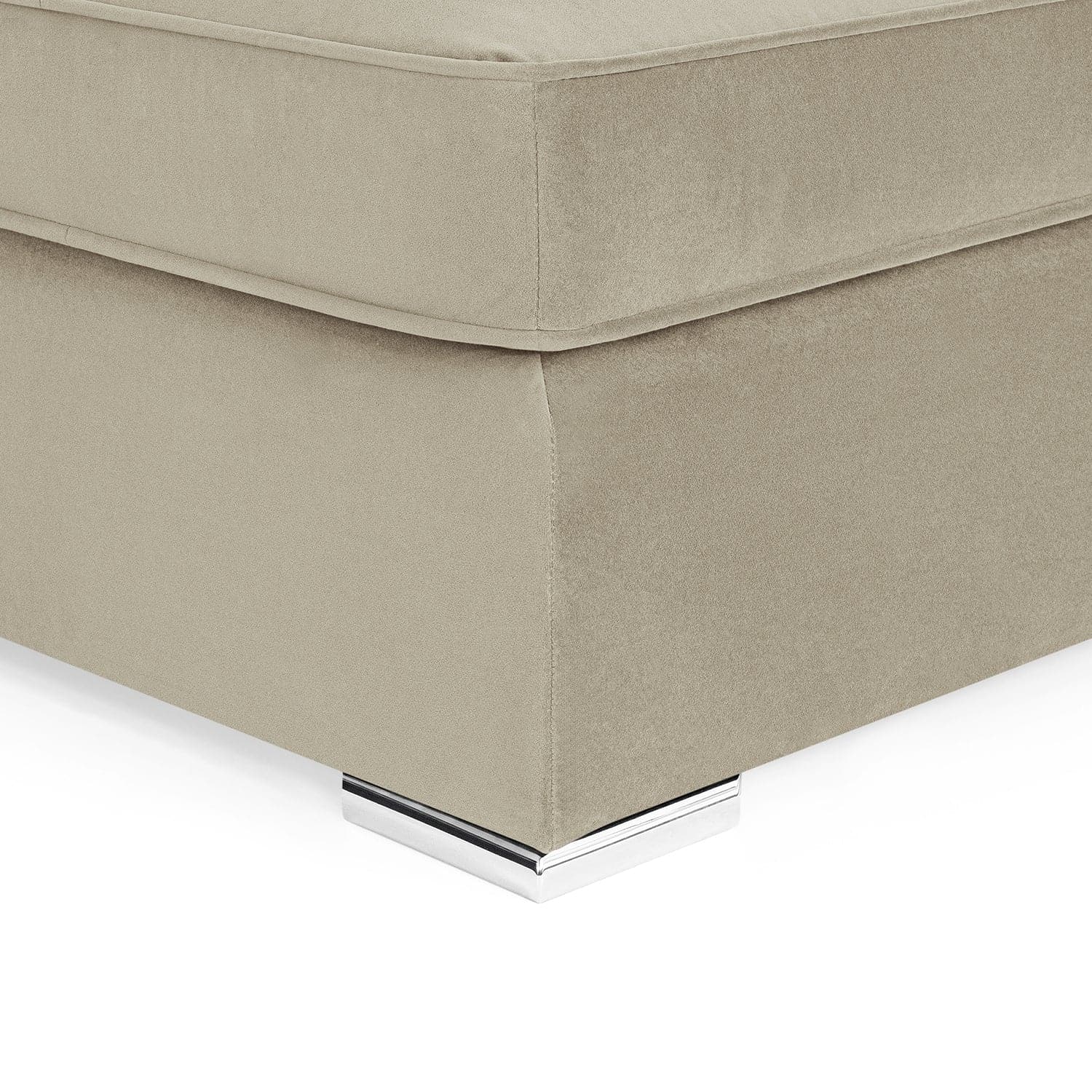 Kingsbury u shape corner sofa in beige - bottom view (7022229782592)