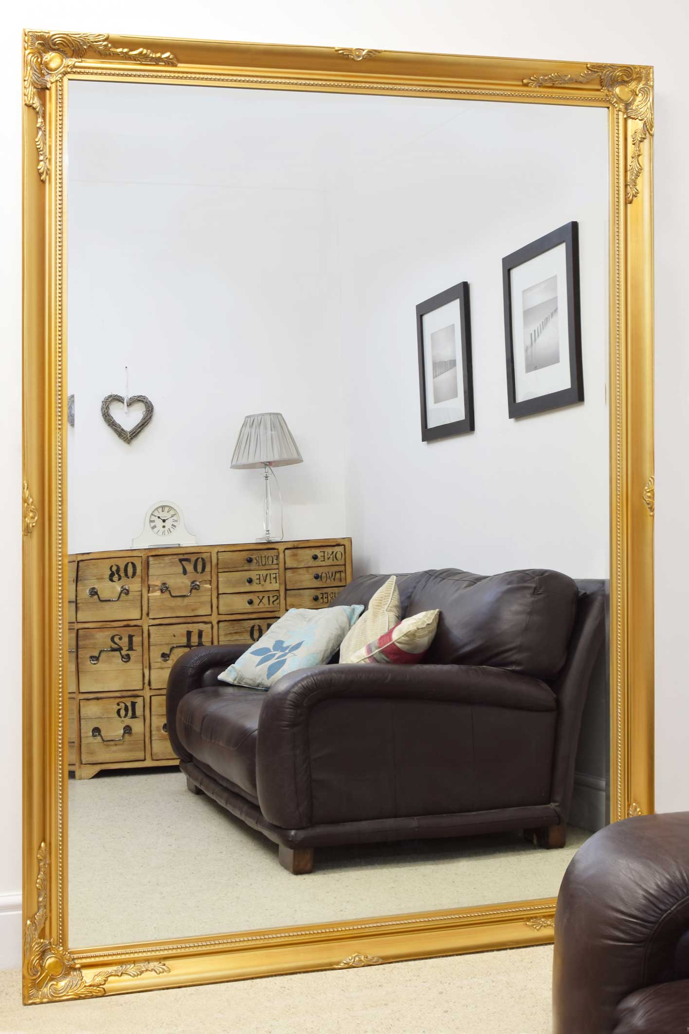 Buxton Gold Extra Large Leaner Mirror 200 x 140 CM (15010559590778)