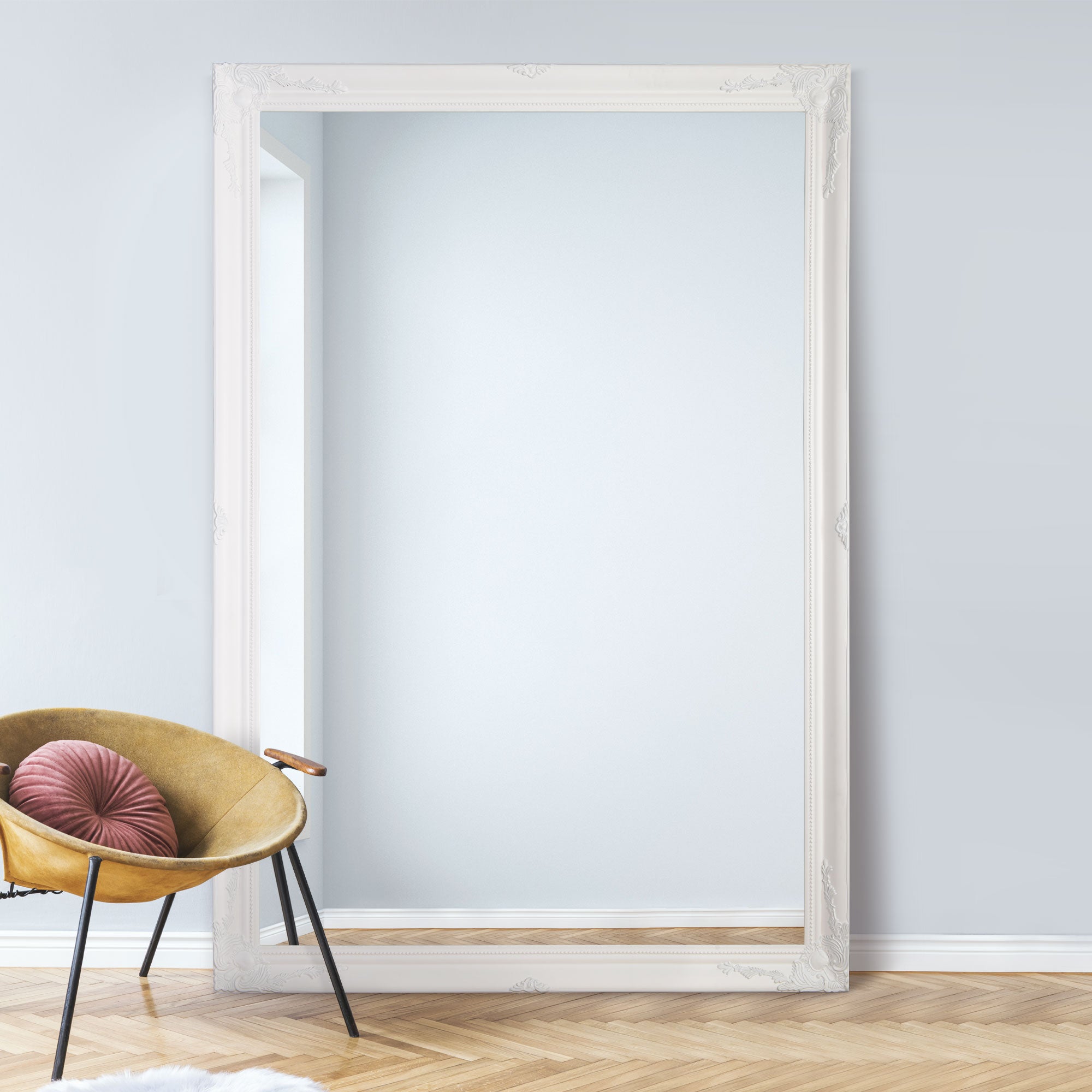 Buxton White Extra Large Leaner Mirror 200 x 140 CM (15010559623546)