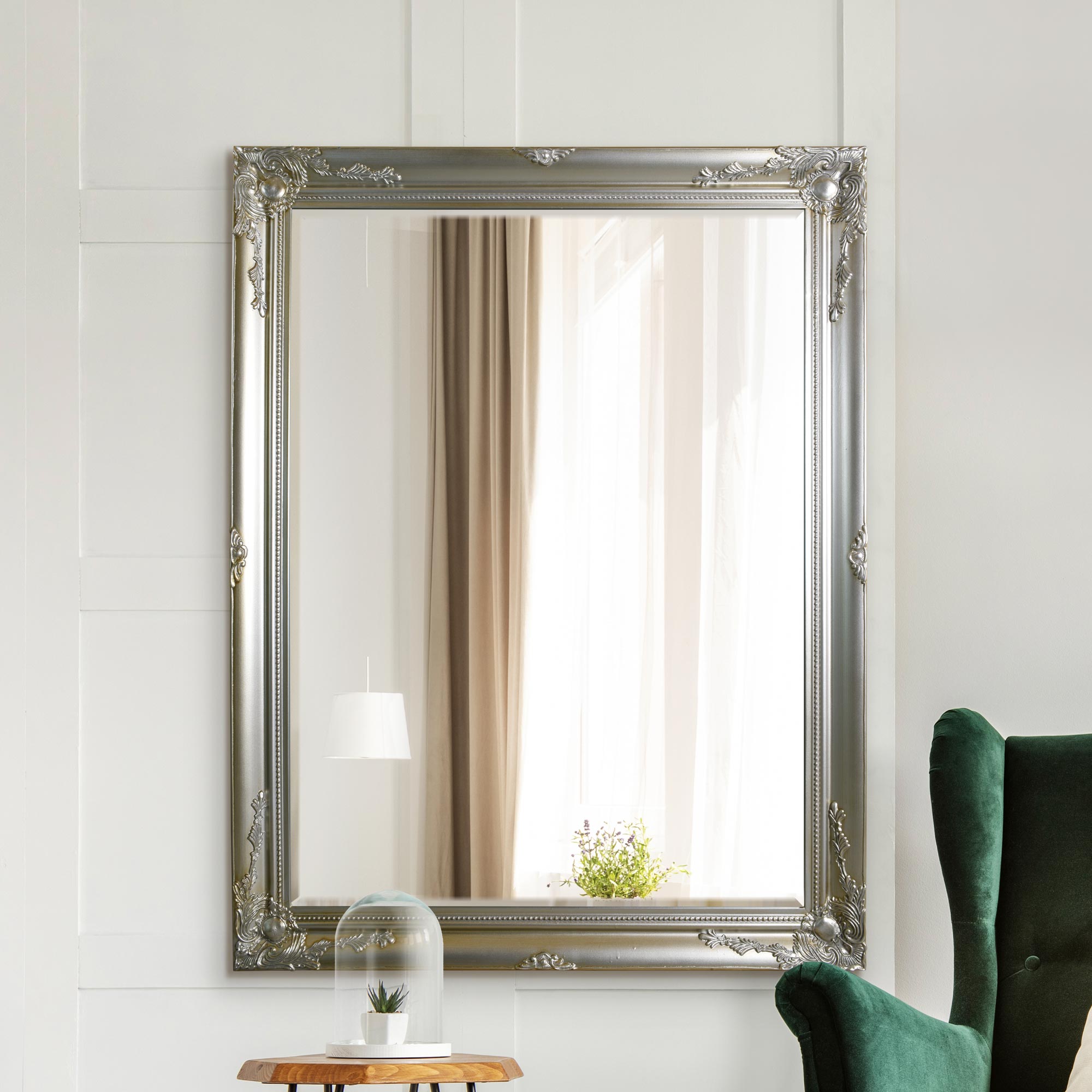 Buxton Silver Large Leaner Mirror 140 x 109 CM (15010559787386)