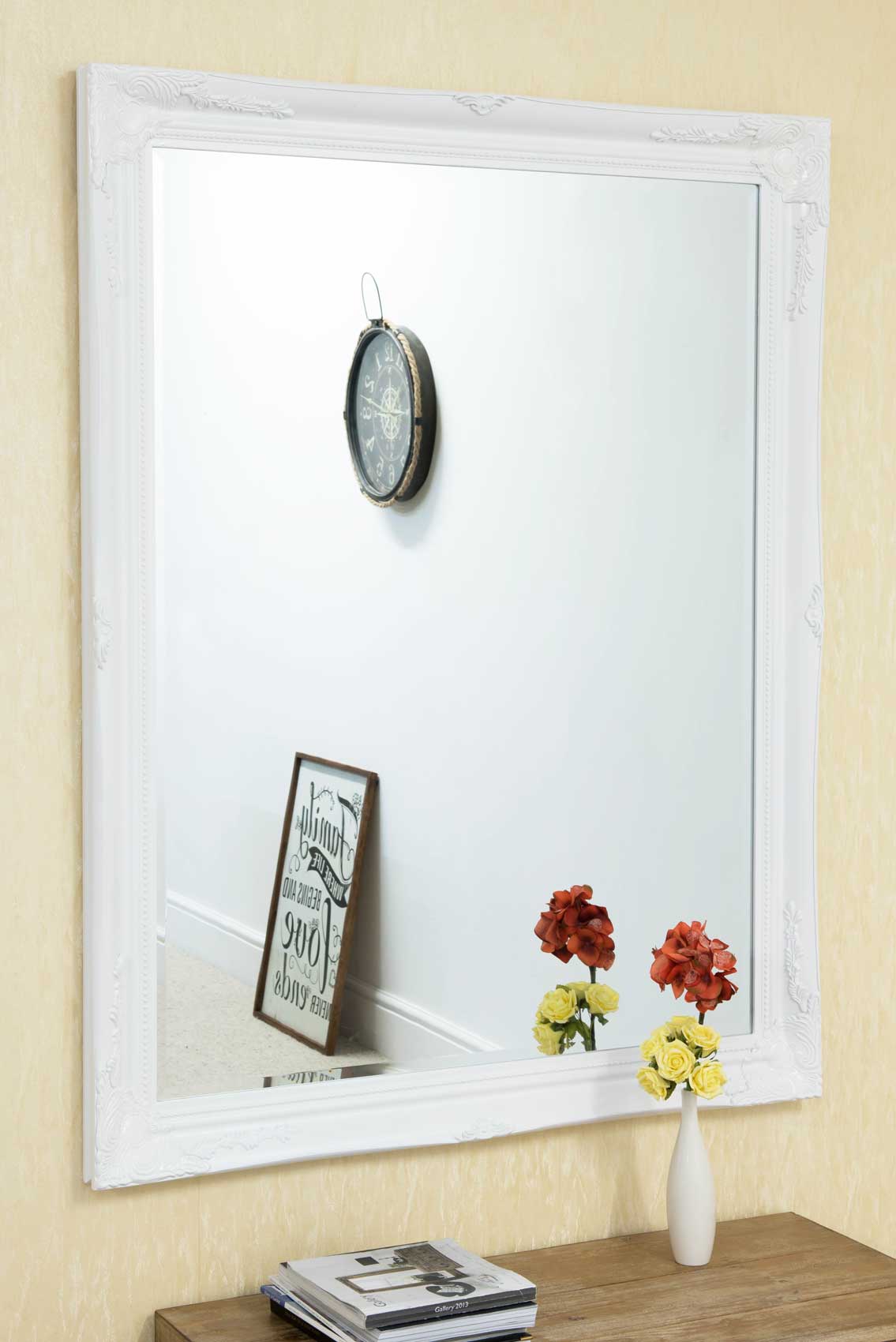Buxton White Large Leaner Mirror 140 x 109 CM (15010559852922)
