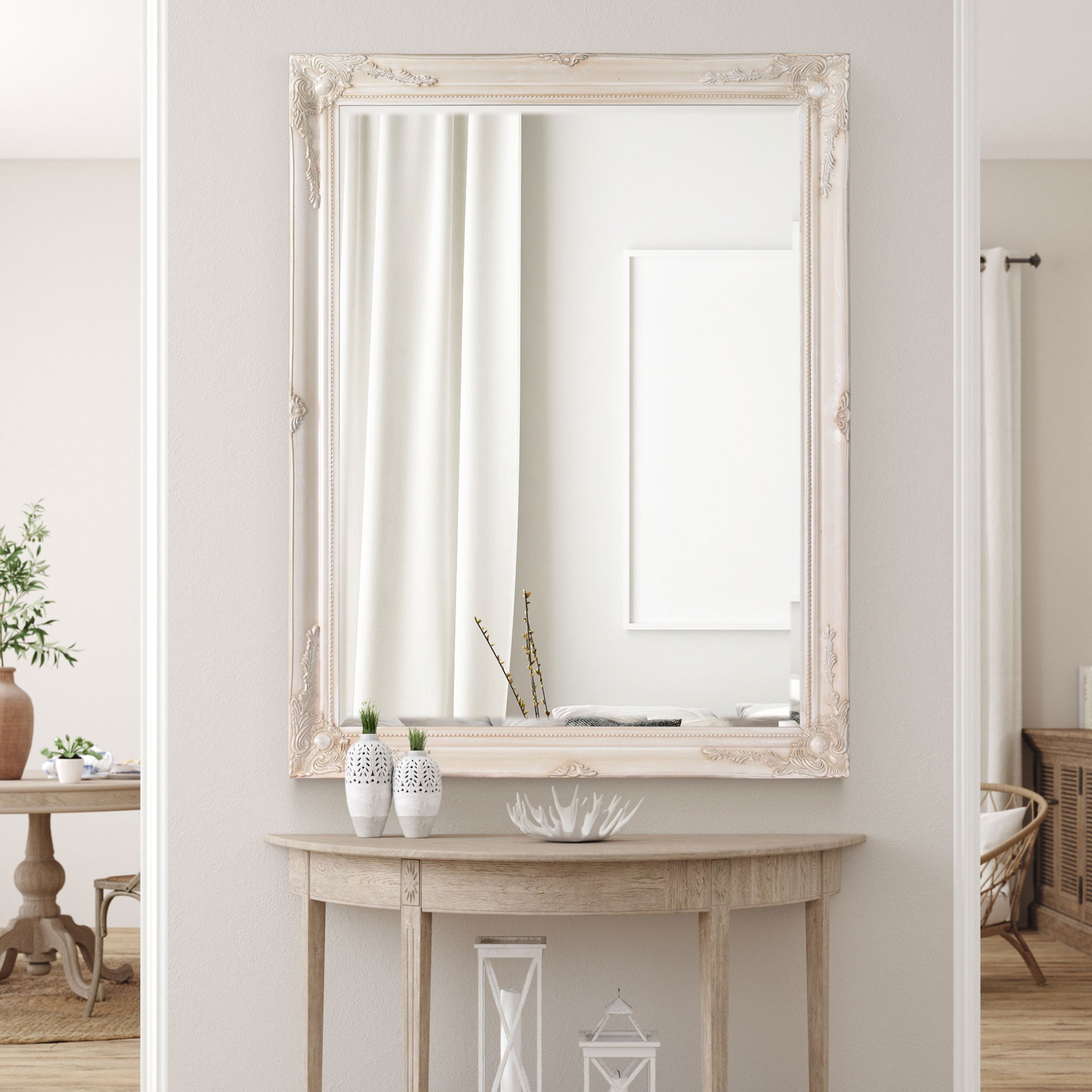 Buxton Ivory Large Leaner Mirror 140 x 109 CM (15010559918458)