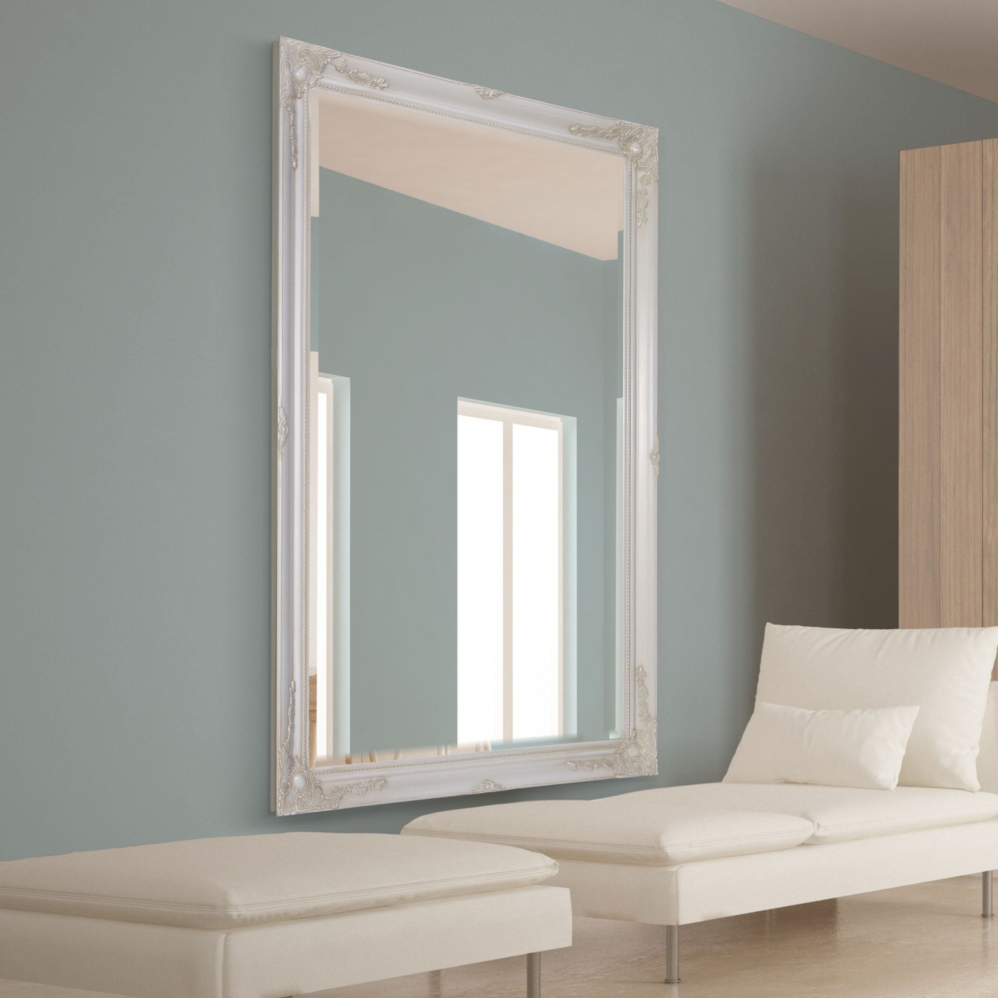 Buxton Ivory Leaner Mirror 170 x 109 CM (15010560311674)