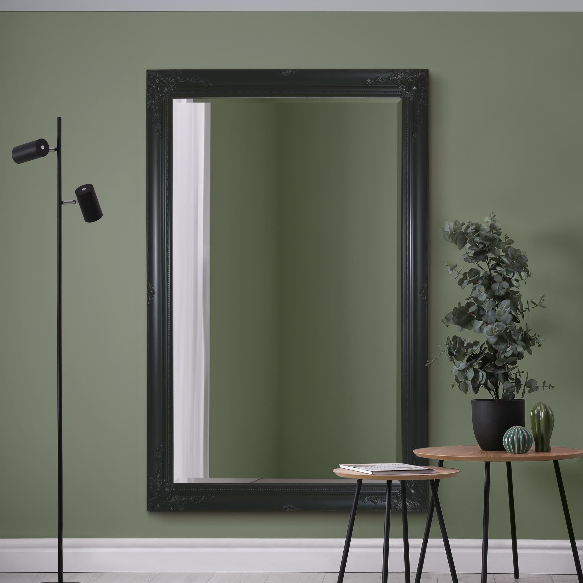 Buxton Black Leaner Mirror 170 x 109 CM (15010560344442)