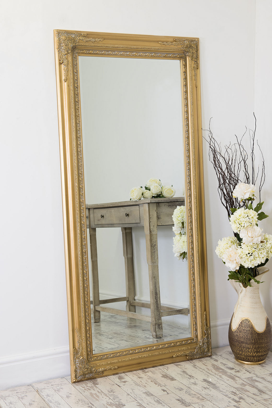 Caspian Vintage Gold Elegant Antique Design Full Length Mirror 178 x 87 CM (15010560377210)