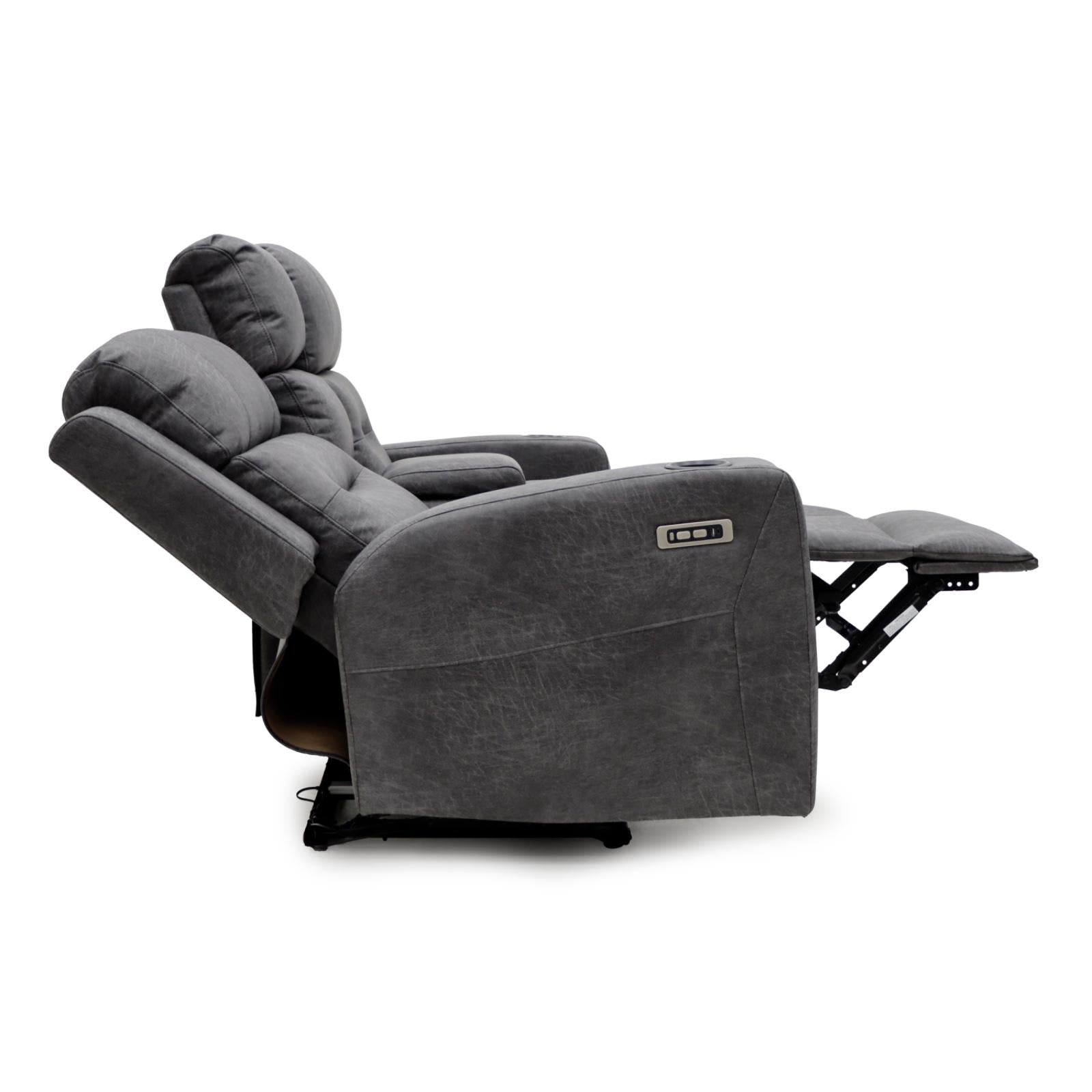 Leo Tech Grey 2 Seater Recliner Sofa,2 (15320508367226)