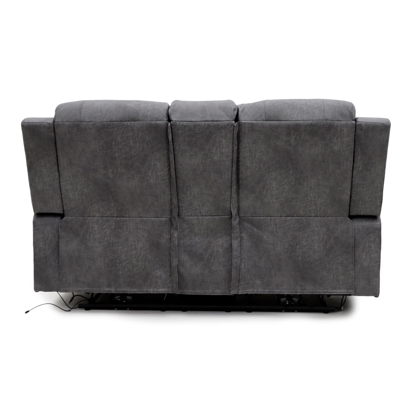 Leo Tech Grey 2 Seater Recliner Sofa,3 (15320508367226)