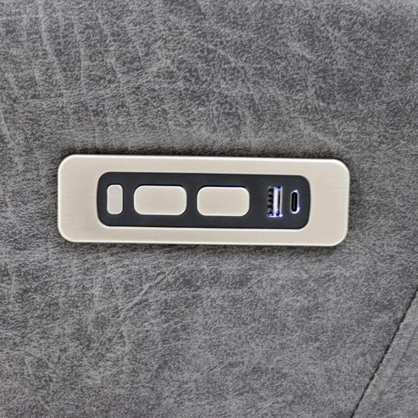 Leo Tech Recliner Sofa Grey 3 Seater,5 (15320508399994)