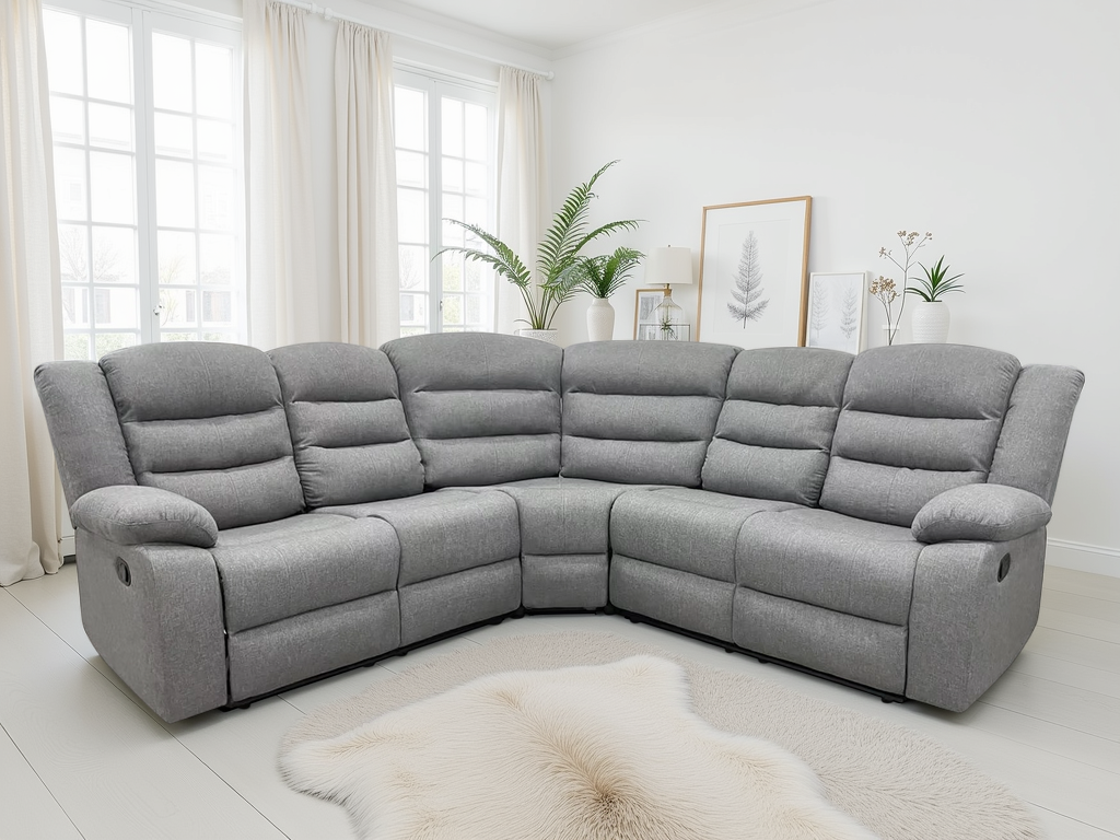 Leonardo Manual Reclining Corner Sofa - AMC Furniture
