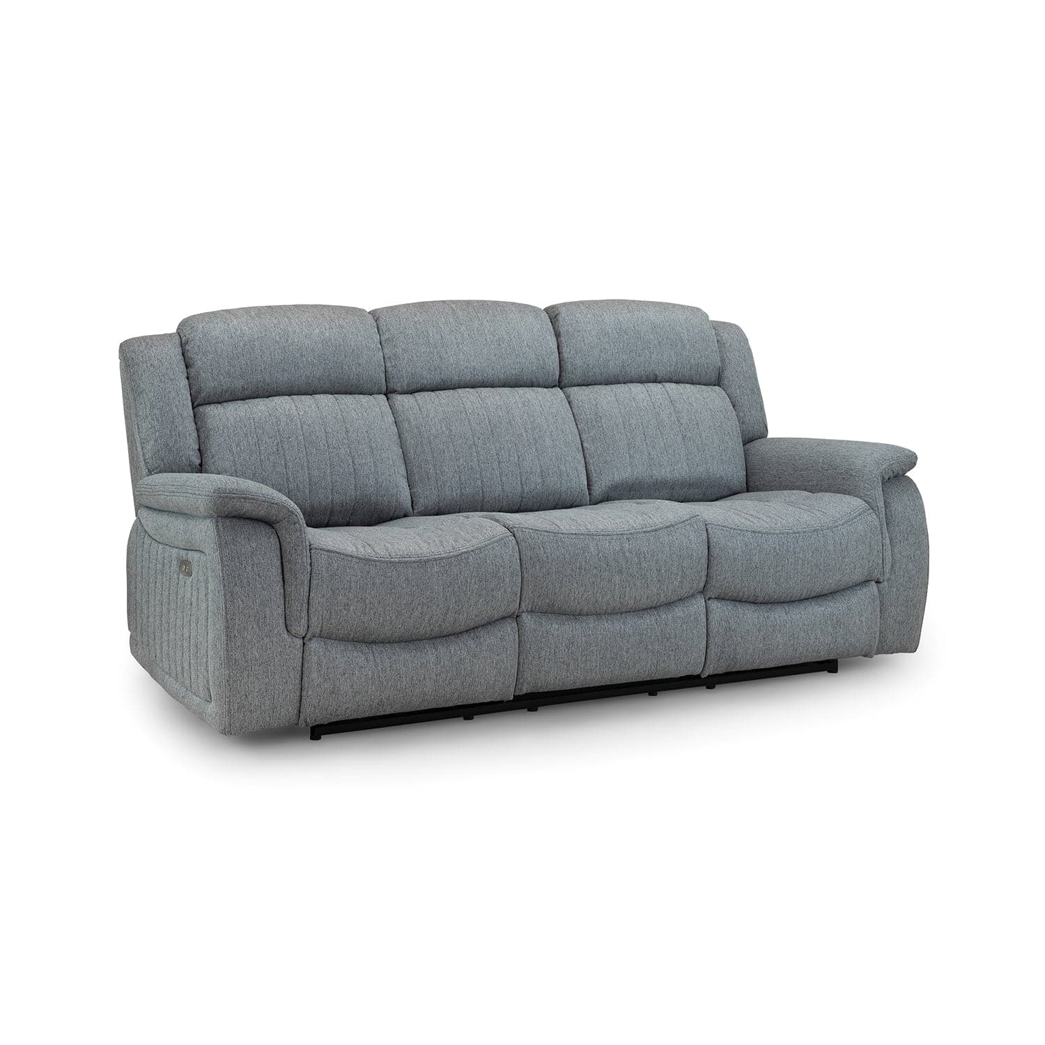 Hamlet 3 Seater Power Recliner Sofa in Grey - front angle view
(7023948660800)