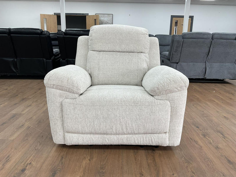Lyra Electric Recliner Beige Armchair,front view (15320515445114)