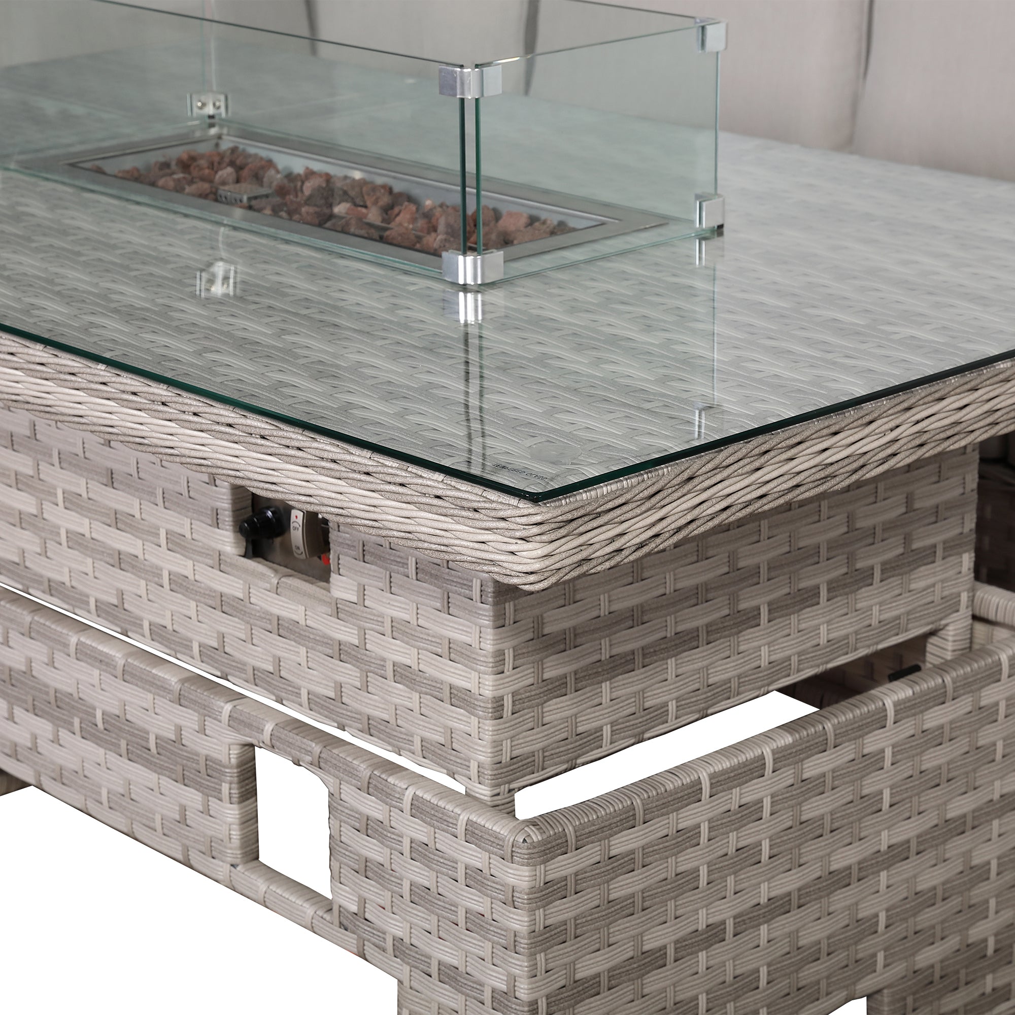 Palermo Large Corner (RH) Firepit - AMC Furniture