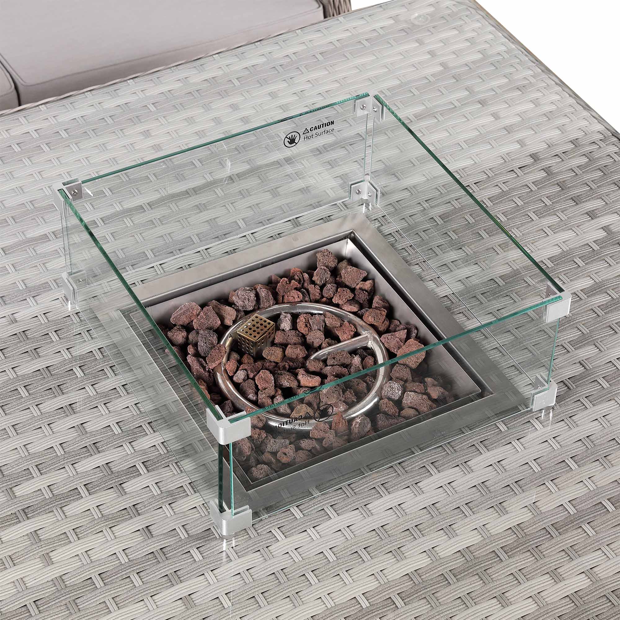 Palermo Equal Corner with Firepit - AMC Furniture