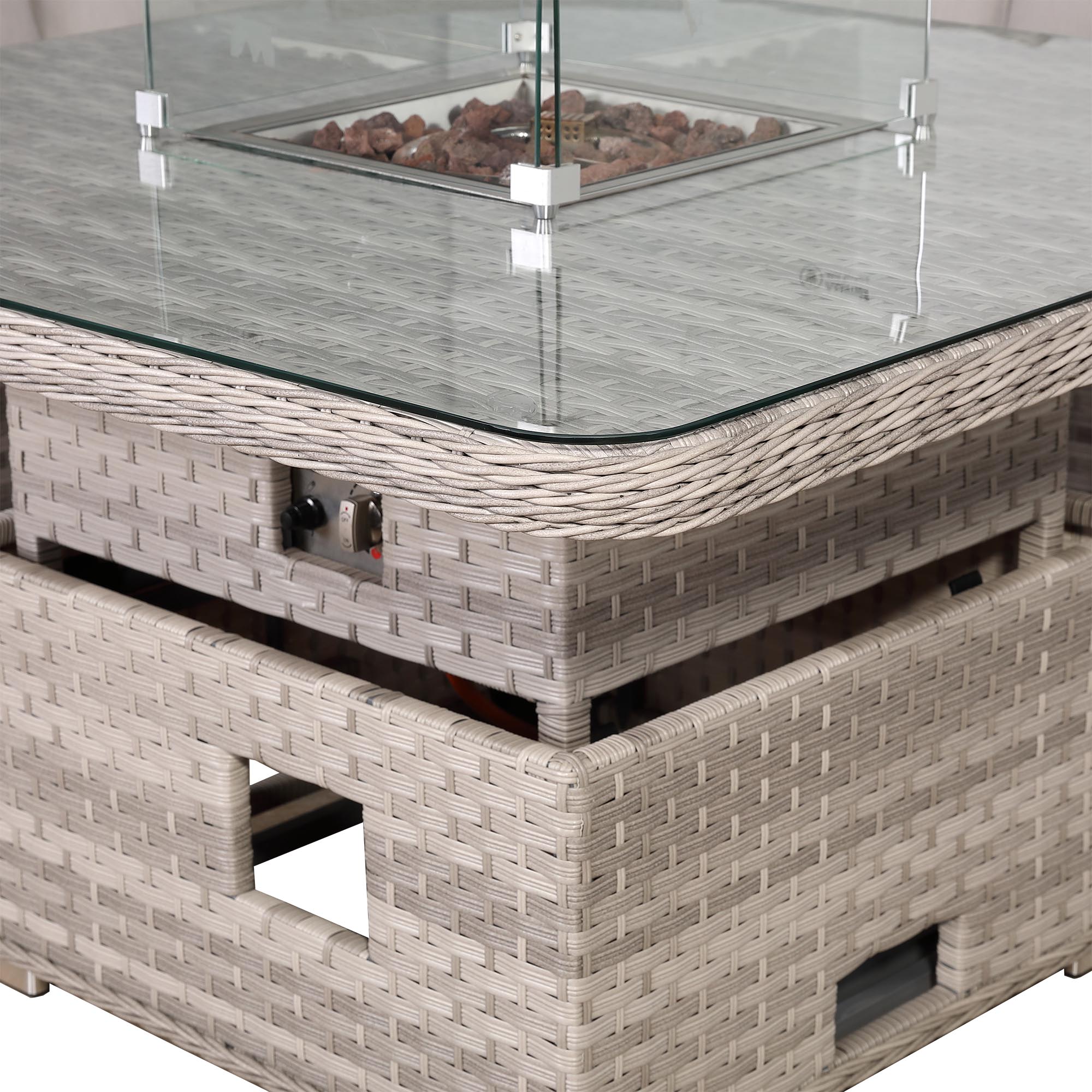 Palermo Equal Corner with Firepit - AMC Furniture