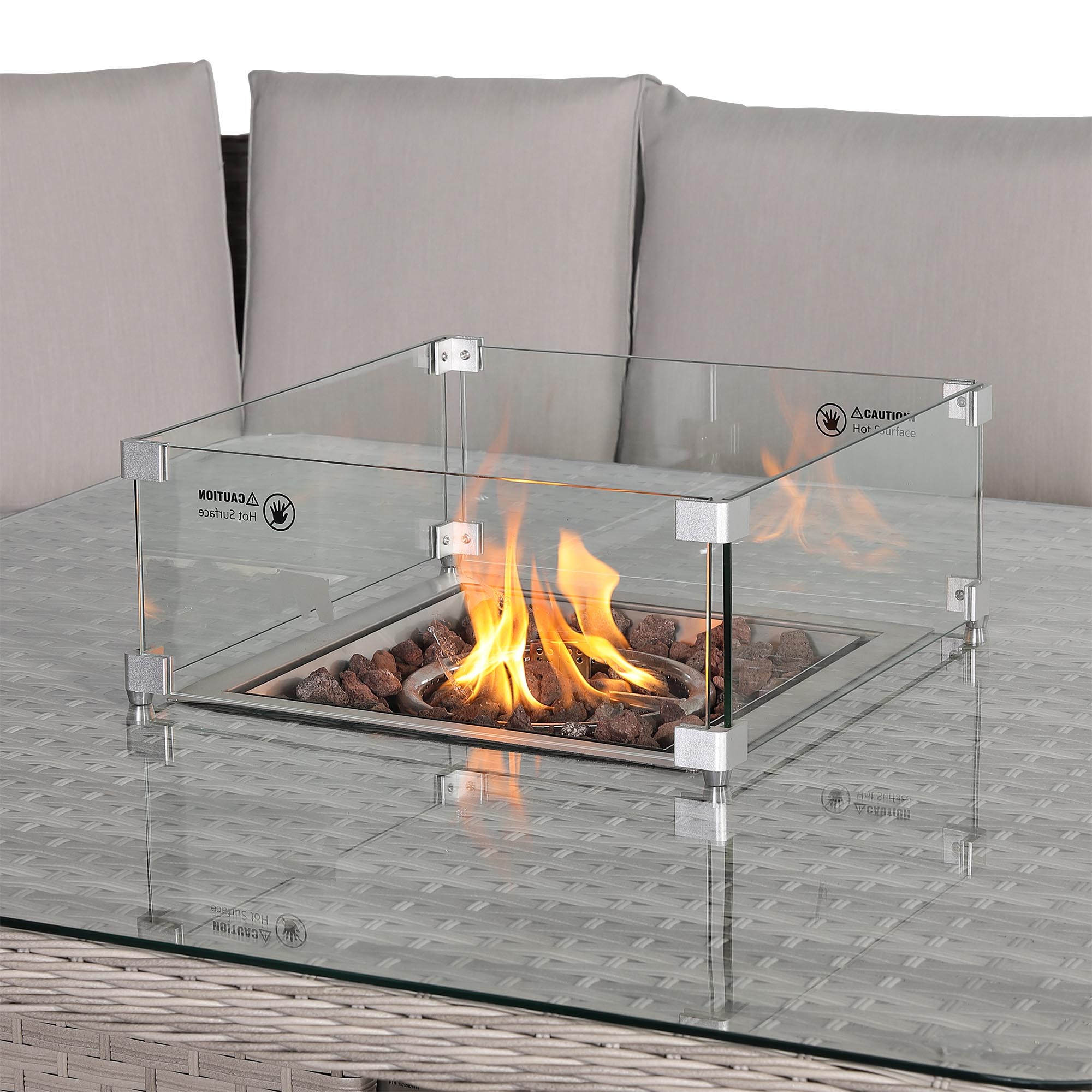 Palermo Equal Corner with Firepit - AMC Furniture