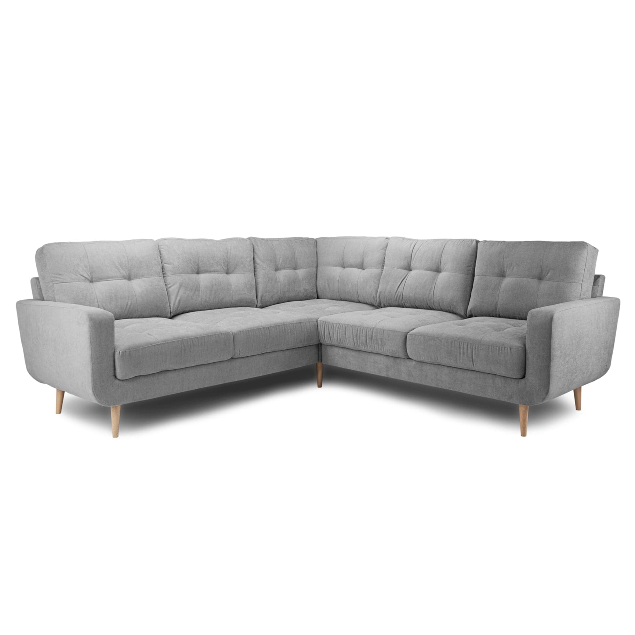 Madison Grey Large Corner Sofa - front view (7021694877760)