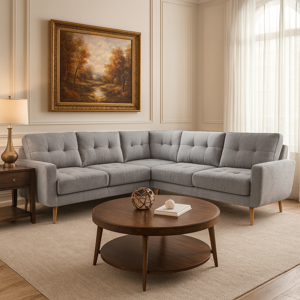 Madison Sofa Grey Large Corner