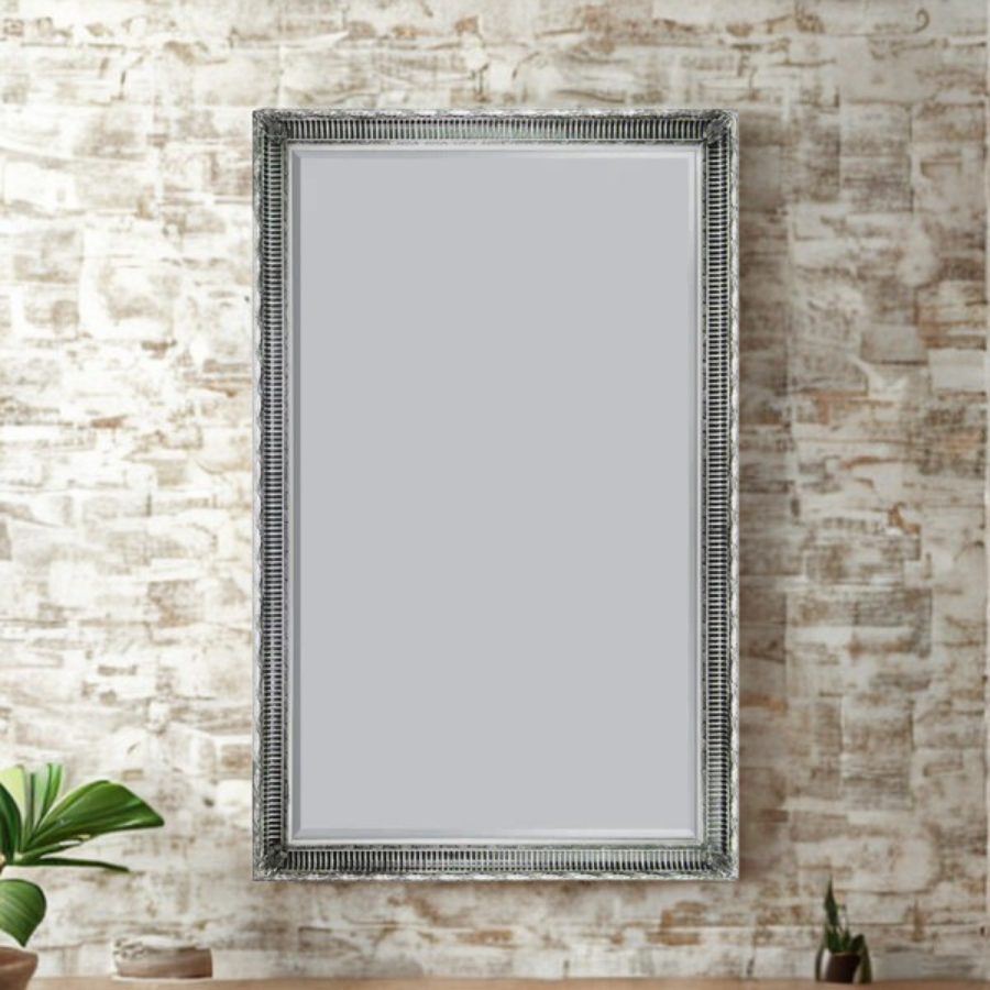 Maeve Vintage Silver Antique Design Large Leaner Mirror 172 x 111 CM - AMC Furniture