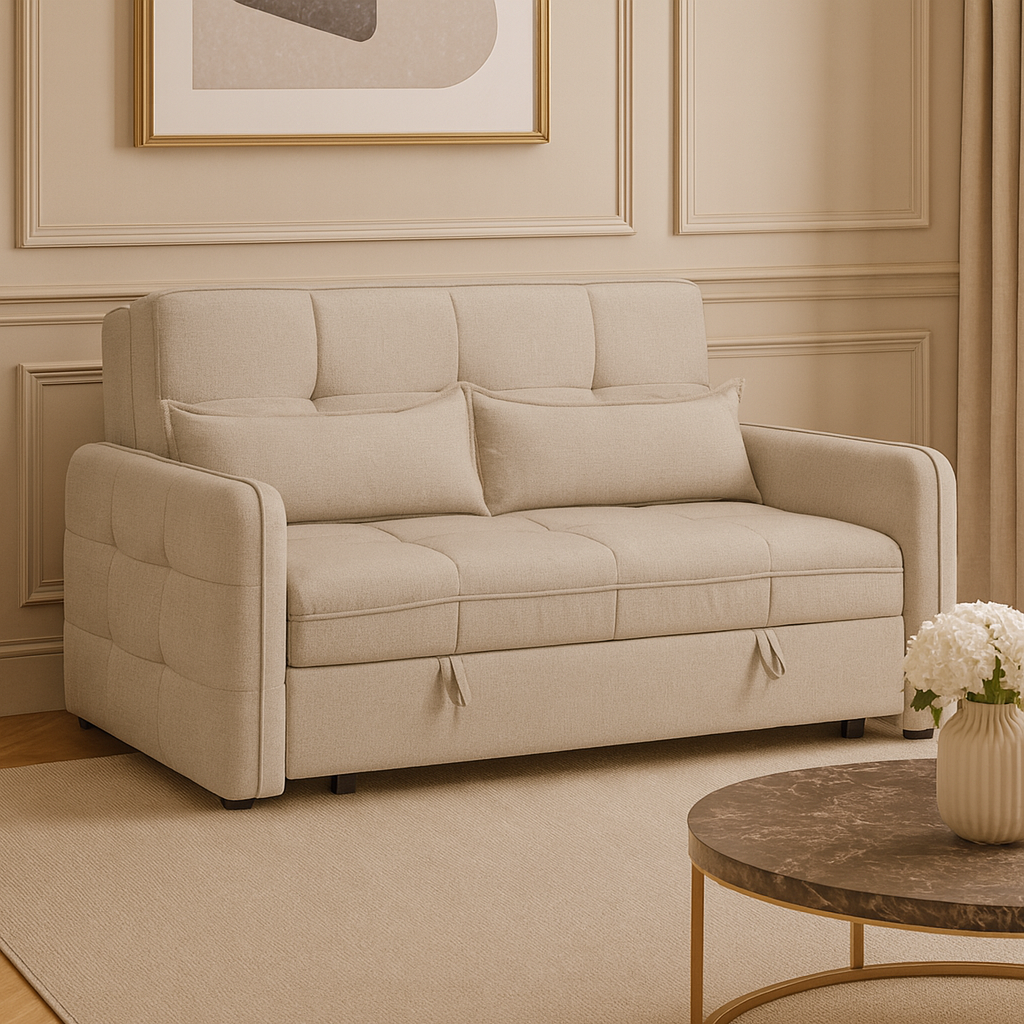 Marlow Sofabed Beige 2 Seater (7024245801024)