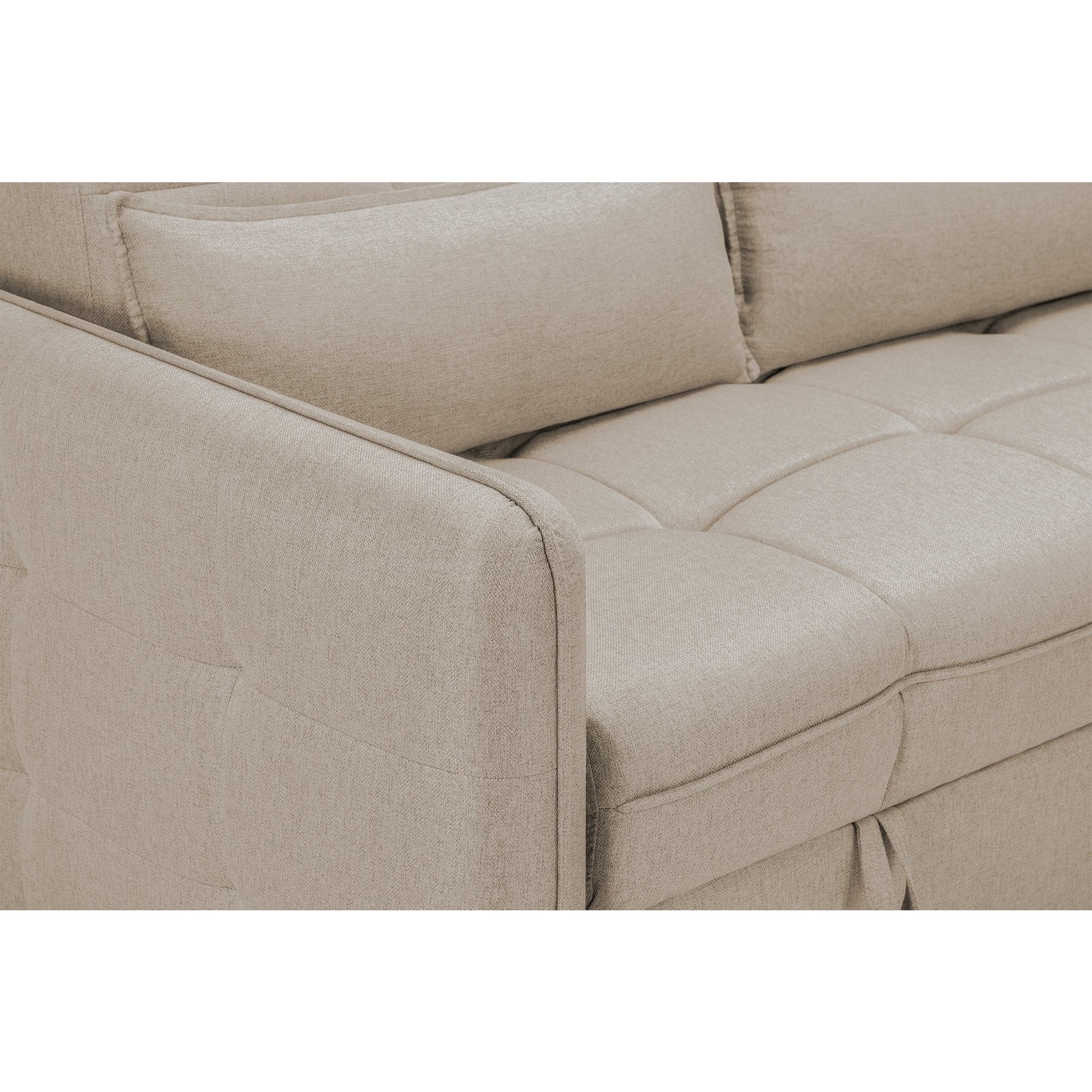 Marlow Sofabed Beige Two Seater - armrest view (7024245801024)