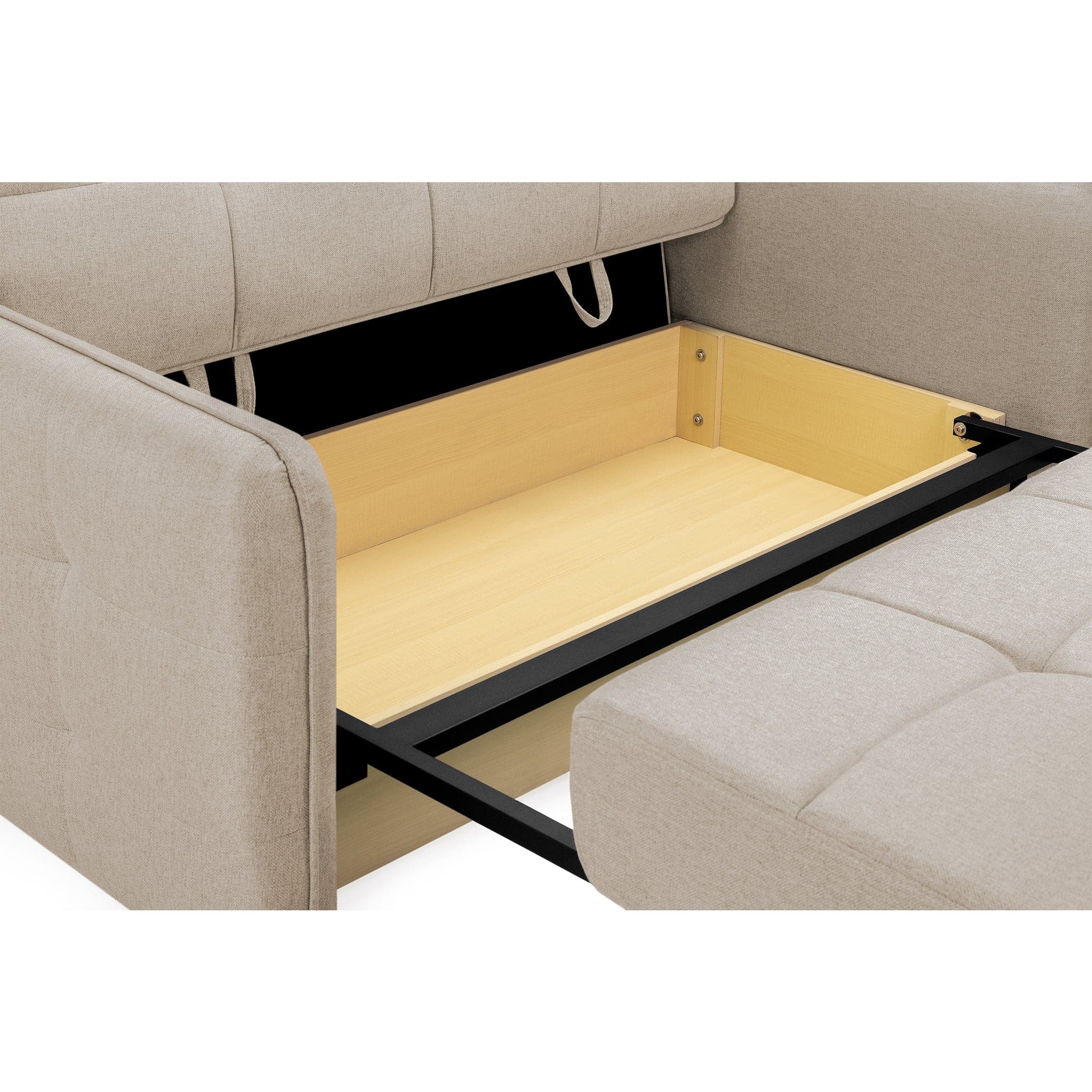 Marlow Sofabed Beige Two Seater - frame view (7024245801024)