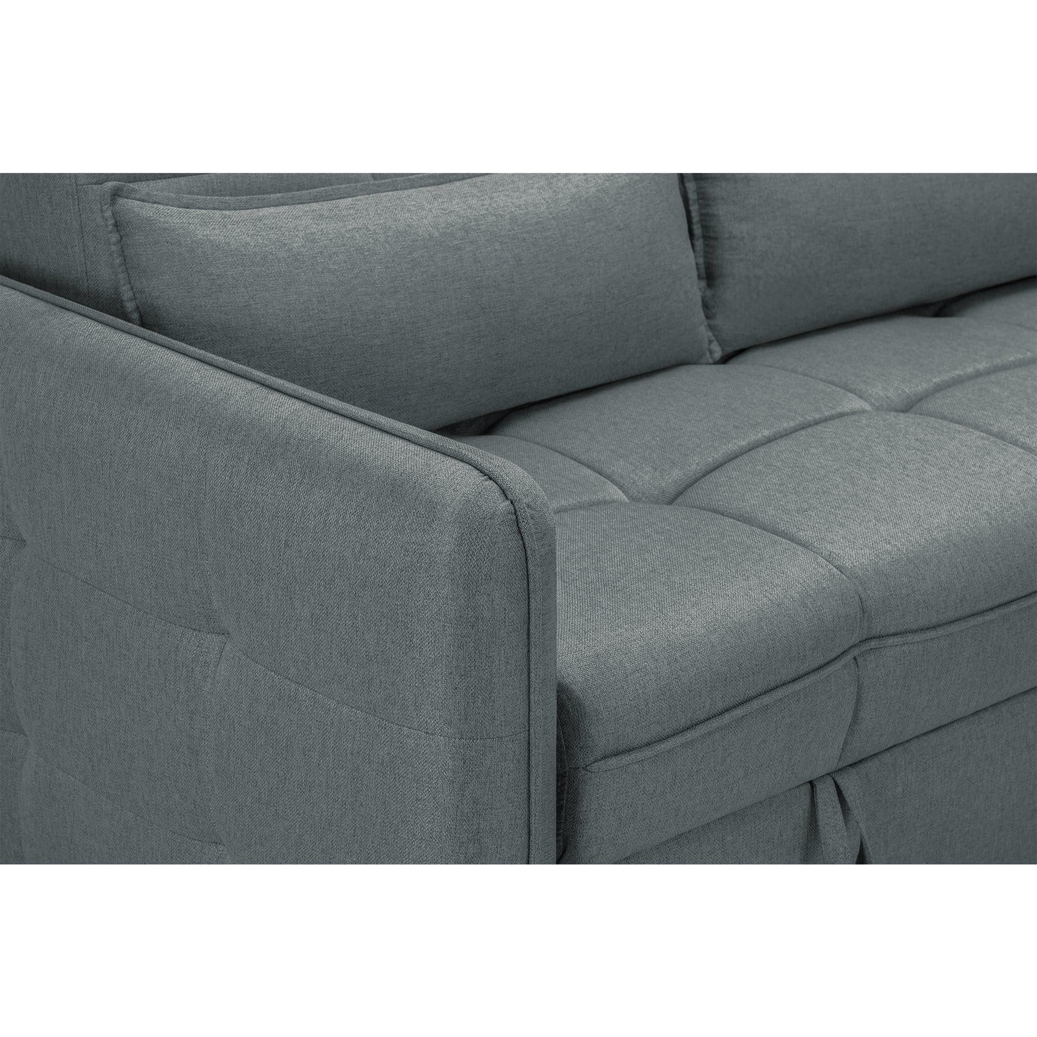 Marlow Sofabed Grey Two Seater - armrest view (7024245669952)