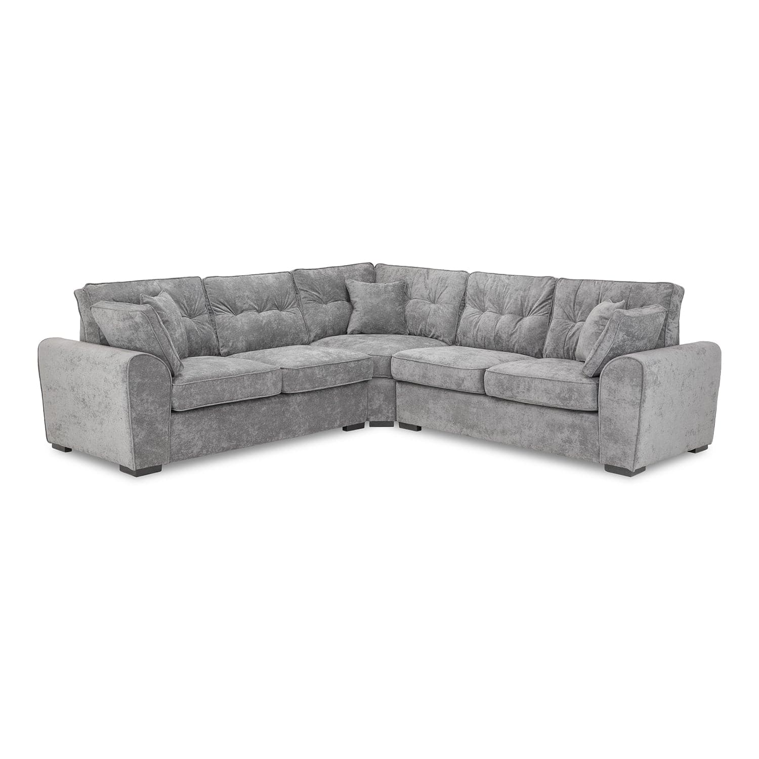 Maxwell Grey Large Corner Sofa - front view (7024250093632)