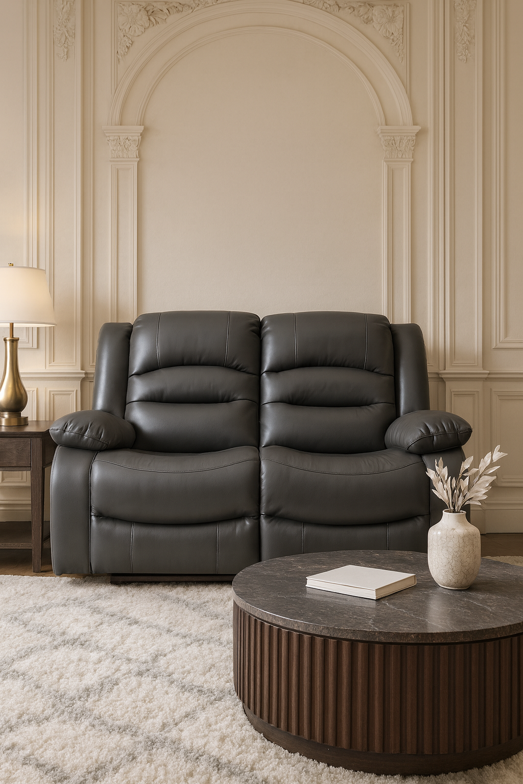 Maya Electric Recliner Sofa Grey 2 Seater