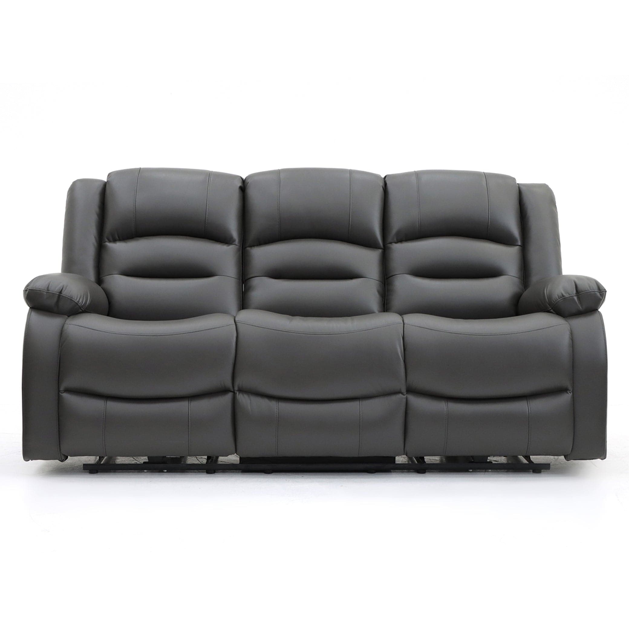 Maya Electric Recliner Sofa Grey Fabric 3 Seater (7021289766976)