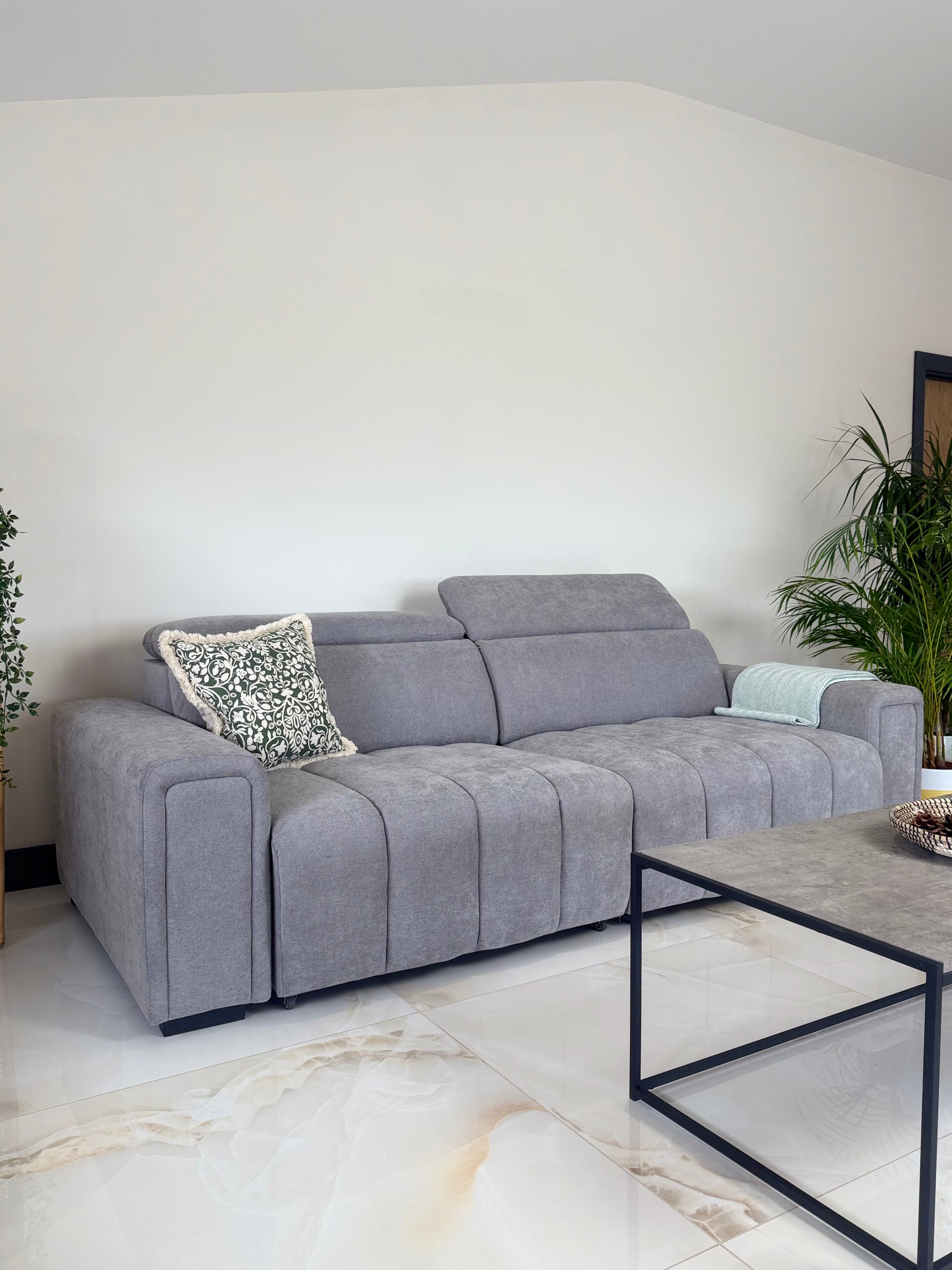 April Electric Sofabed Grey 3 Seater - AMC Furniture