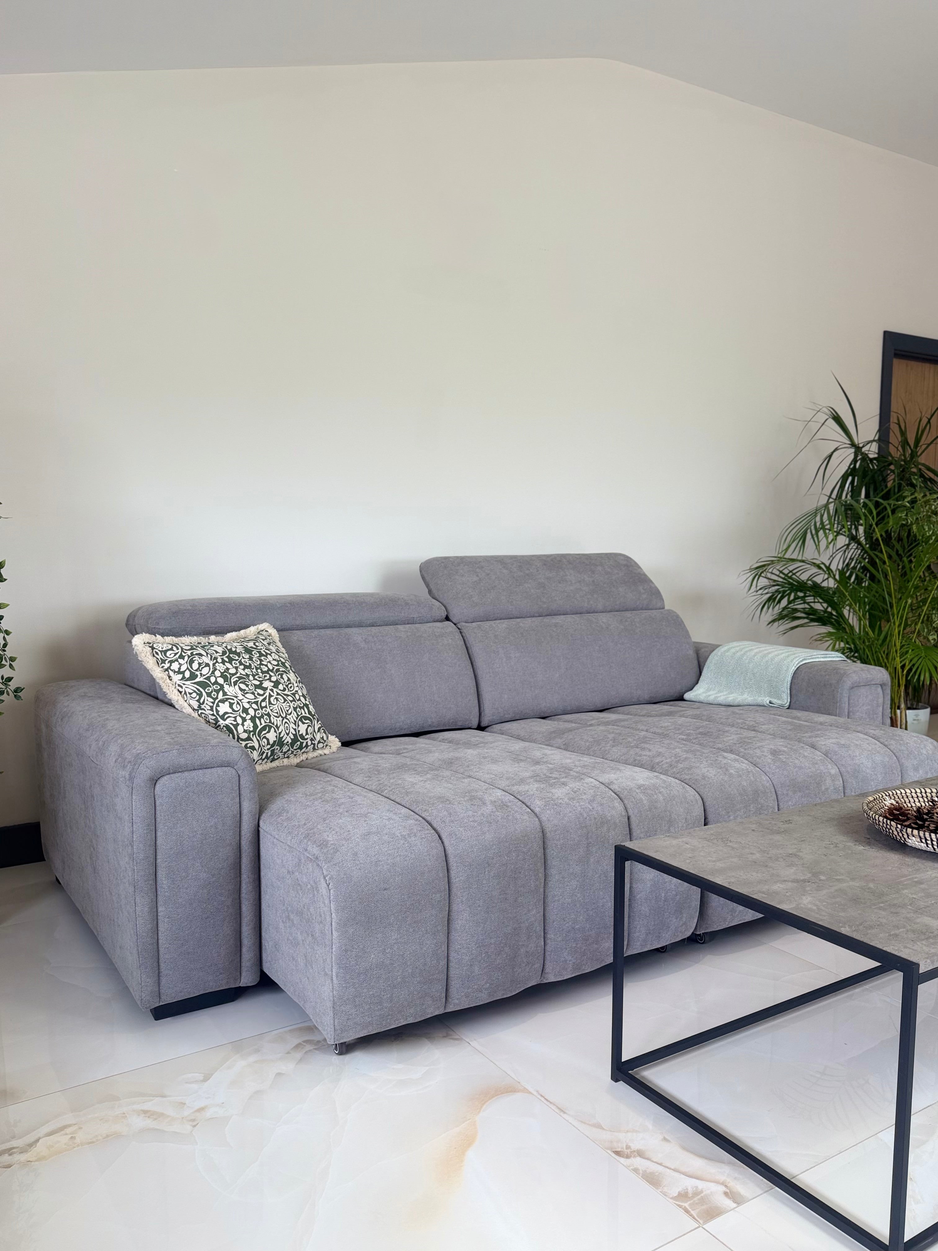 April Electric Sofabed Grey 3 Seater - AMC Furniture