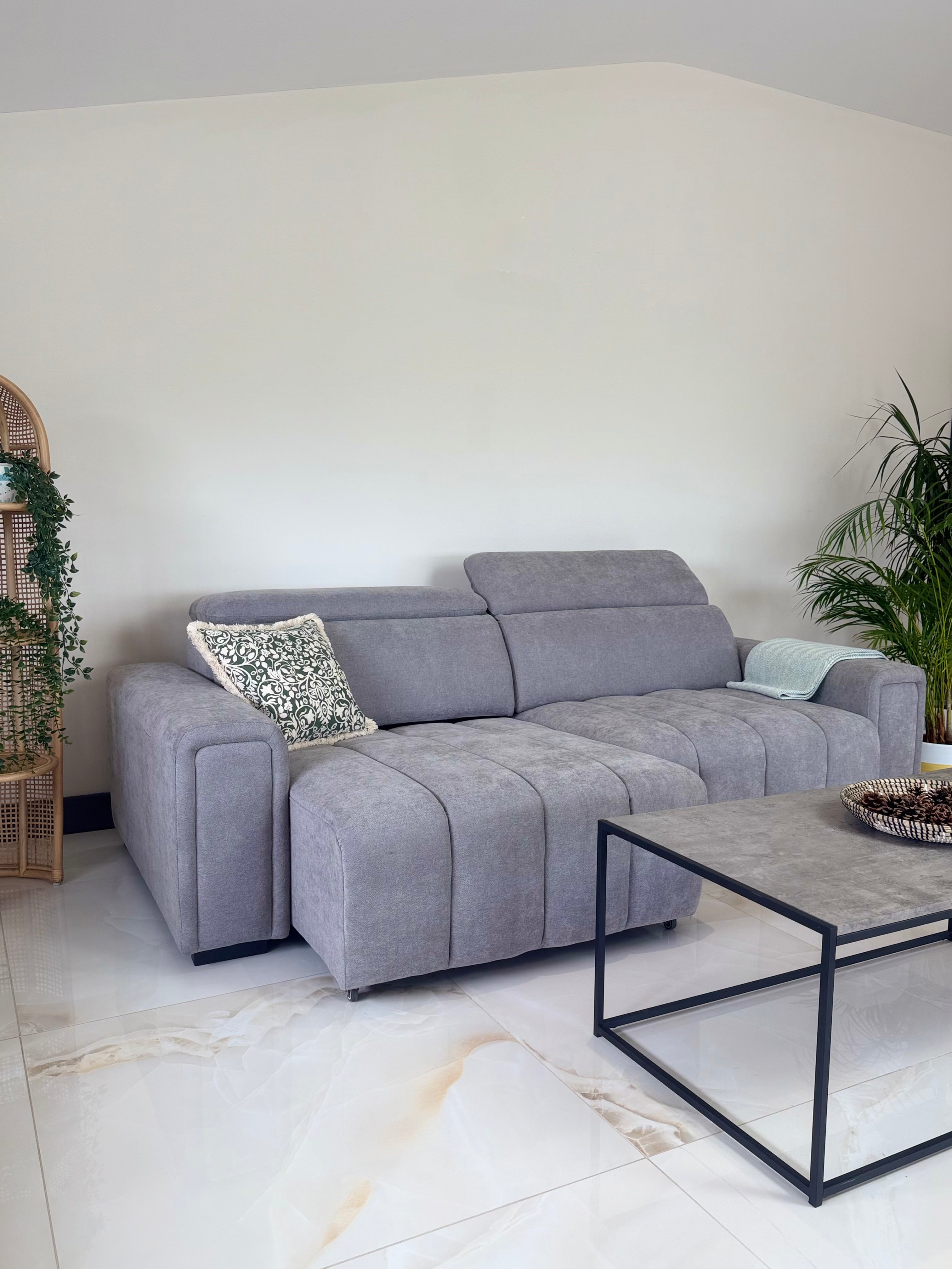 April Electric Sofabed Grey 3 Seater - AMC Furniture
