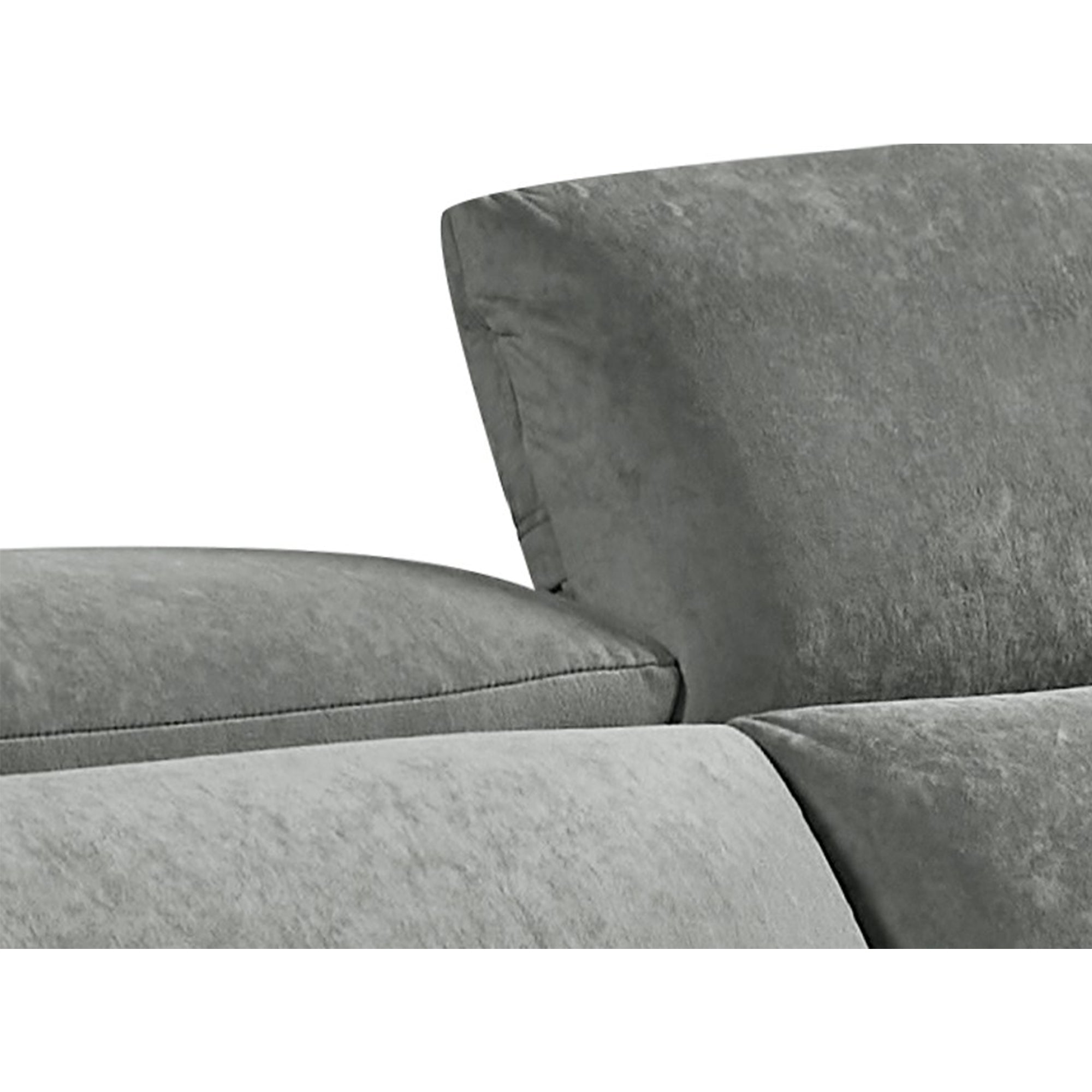Molly Electric Reclining 3 Seater Sofa in Soft Brushed Suede Effect Grey- view 1 (15376316629370)
