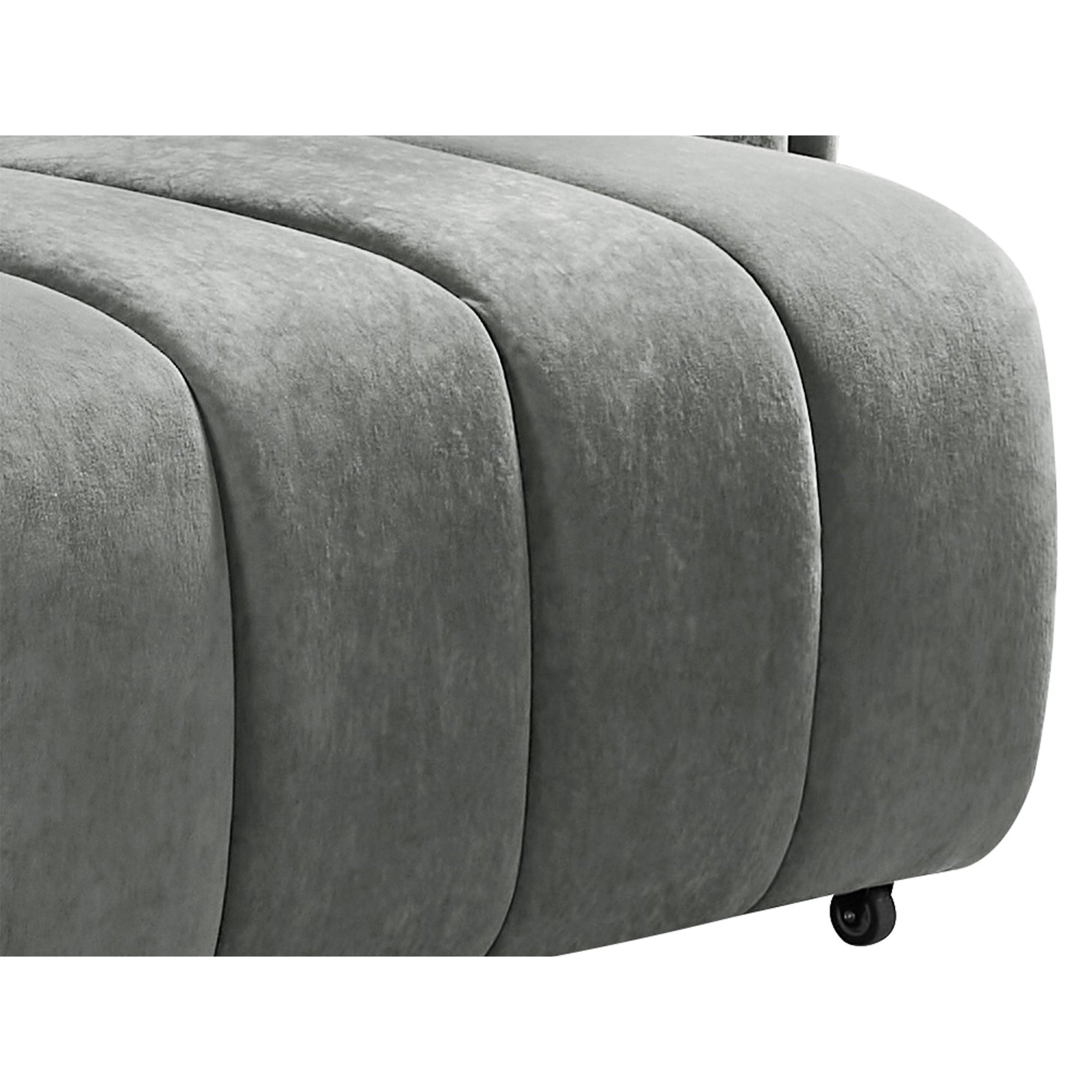 Molly Electric Reclining 3 Seater Sofa in Soft Brushed Suede Effect Grey - view 3 (15376316629370)